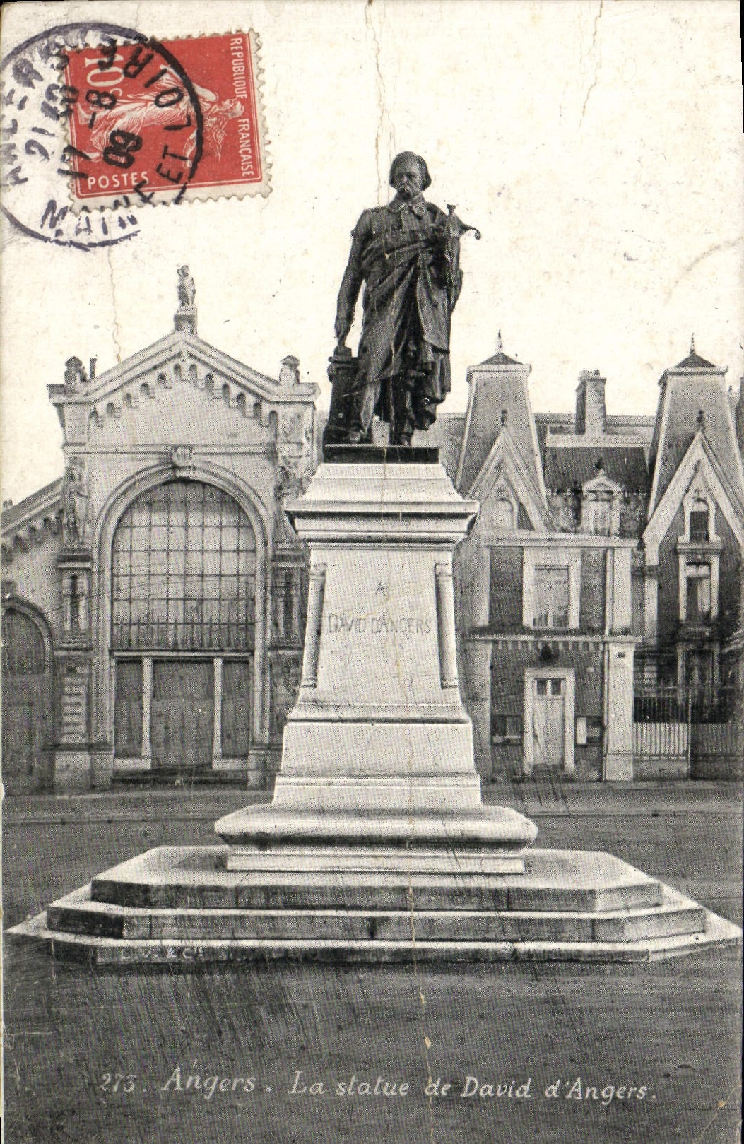 CPA Angers La Statue De David D'Angers