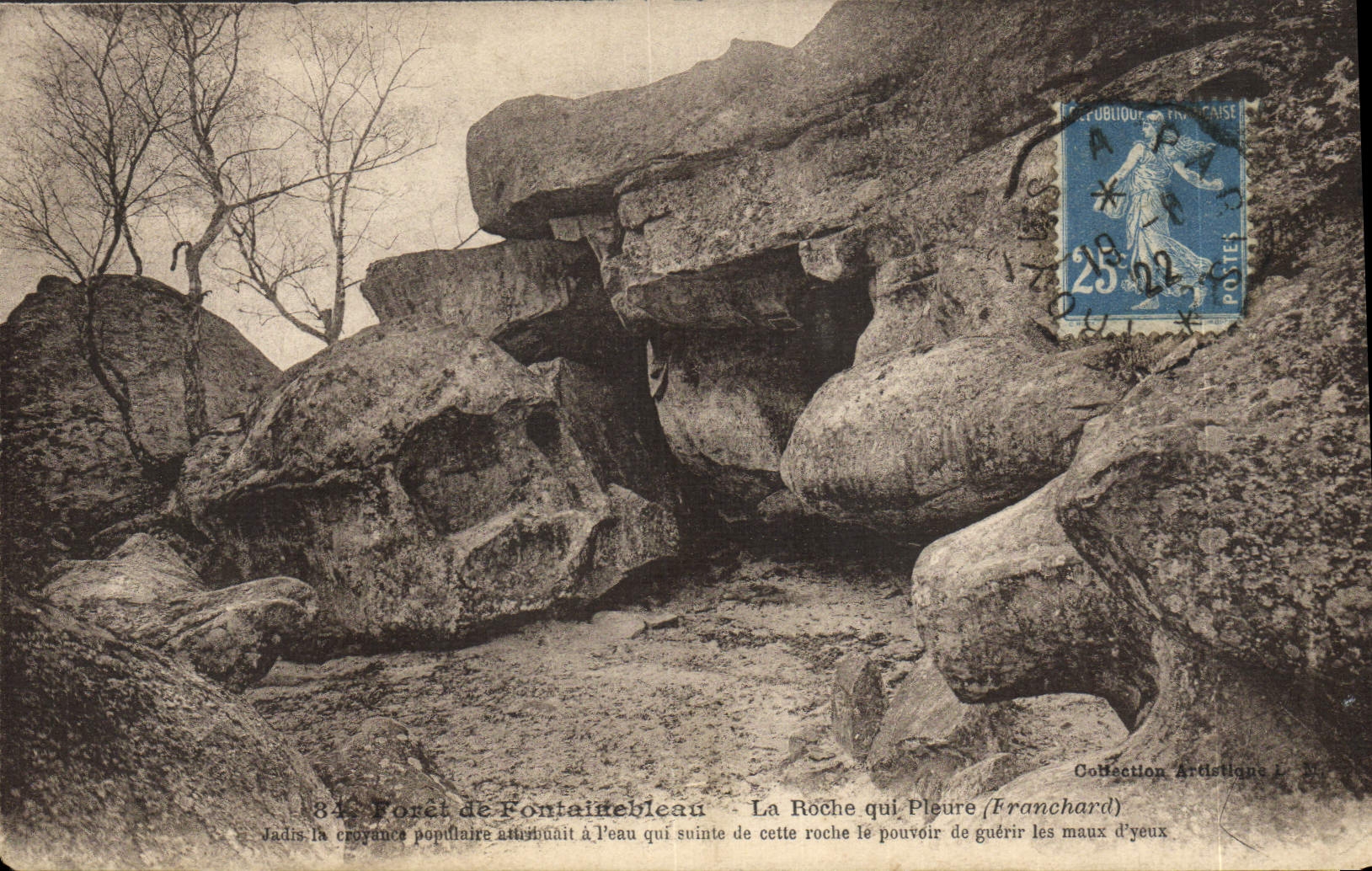 CPA Foret De Fontainebleau La Roche Qui Pleure Franchard