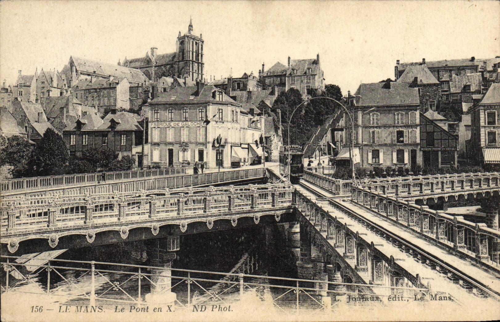VINTAGE POSTCARD Mans the Bridge in X