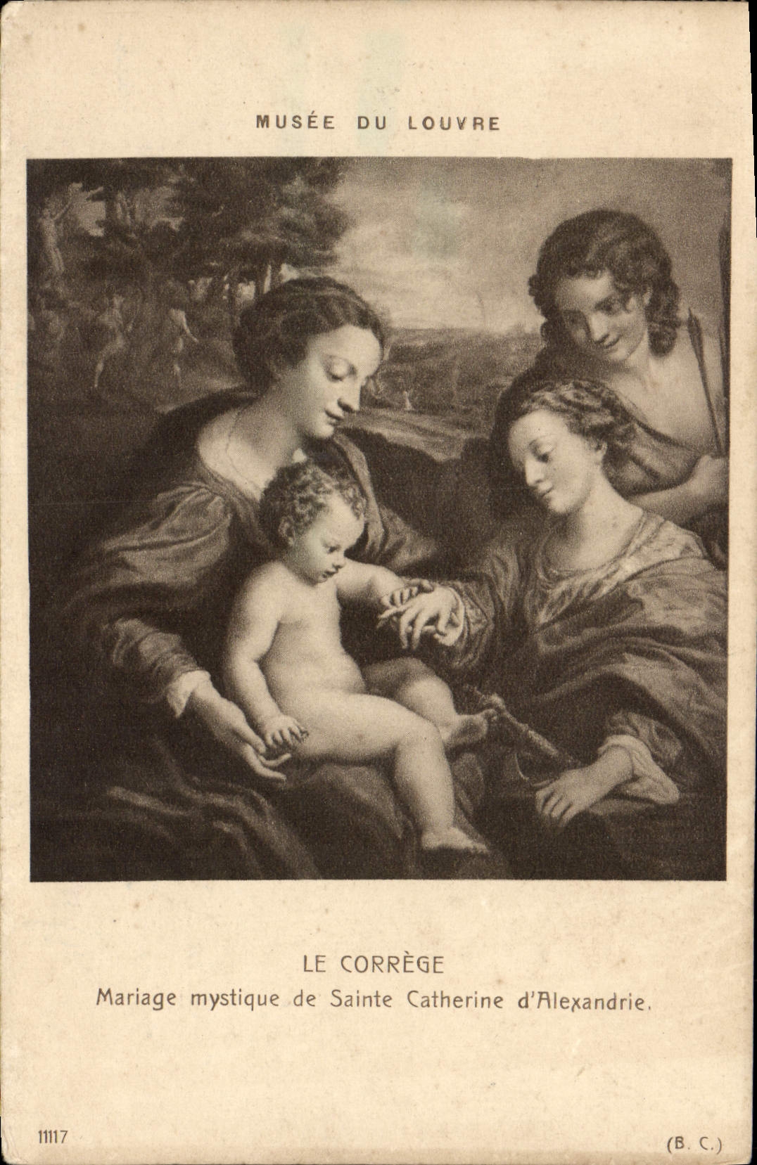 CPA Le Correge Mariage Mystique de Sainte Catherine d'Alexandrie Paris Musee du Louvre
