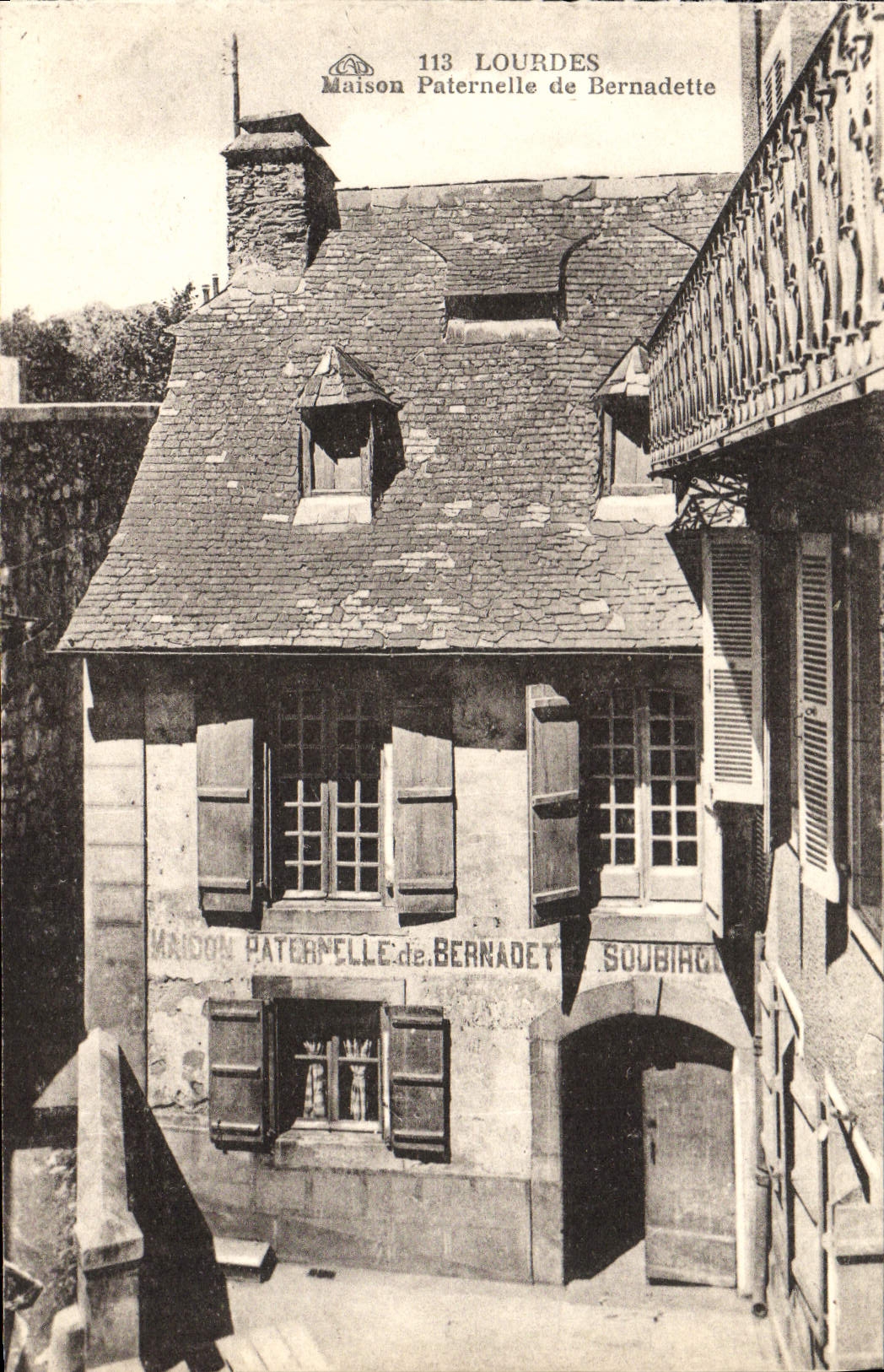 VINTAGE POSTCARD Heavy Paternal House of Bernadette