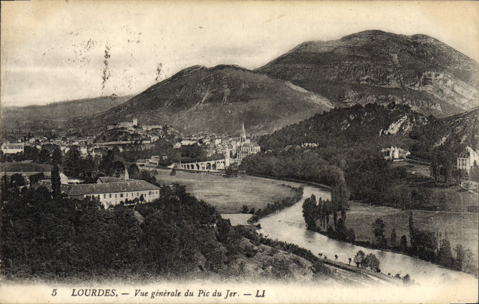 VINTAGE POSTCARD Heavy View of the Peak of Jer