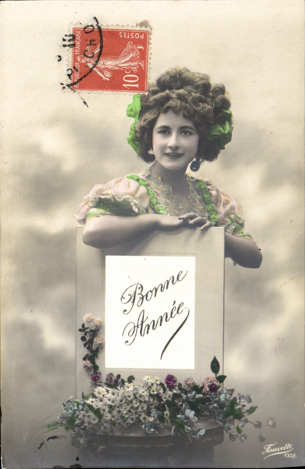CPA Fantaisie Femme Bonne Annee