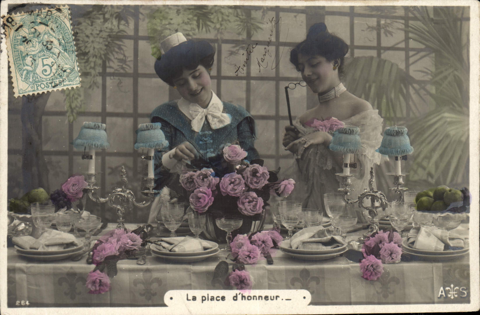 VINTAGE POSTCARD Fantasy Women the place of hnnor