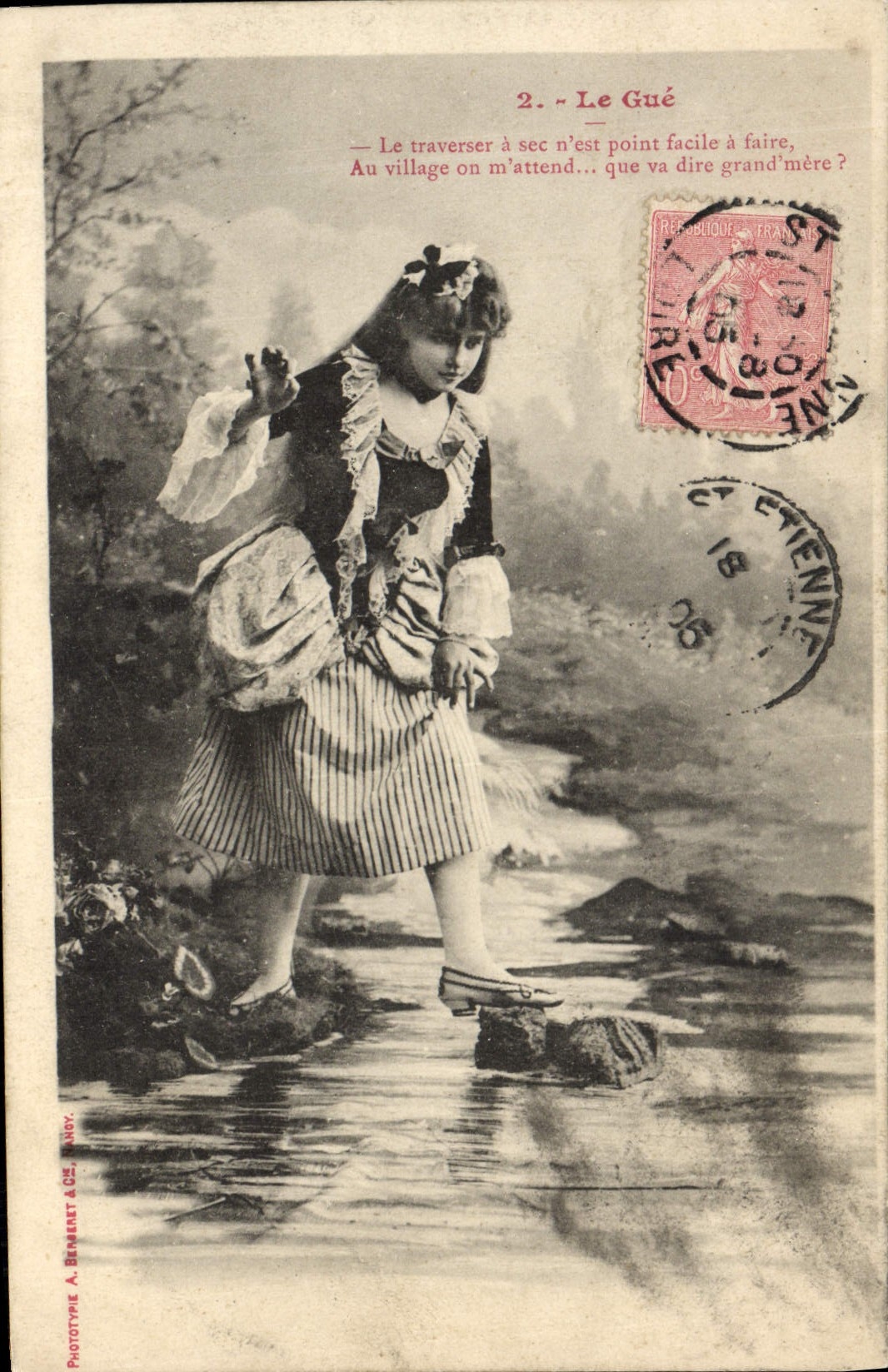 VINTAGE POSTCARD Fantasy Woman the ford