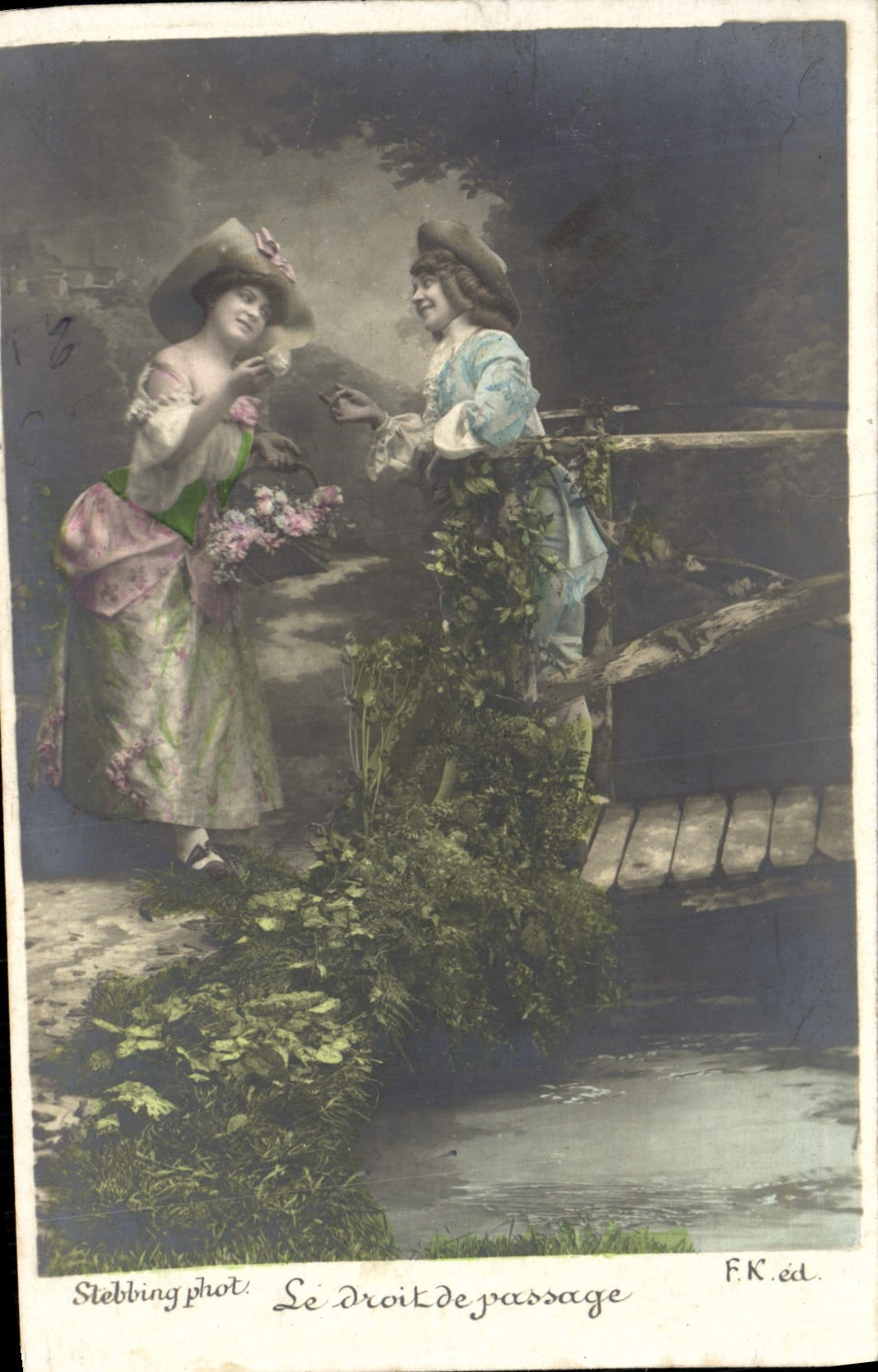 VINTAGE POSTCARD Fantasy Woman line of passage