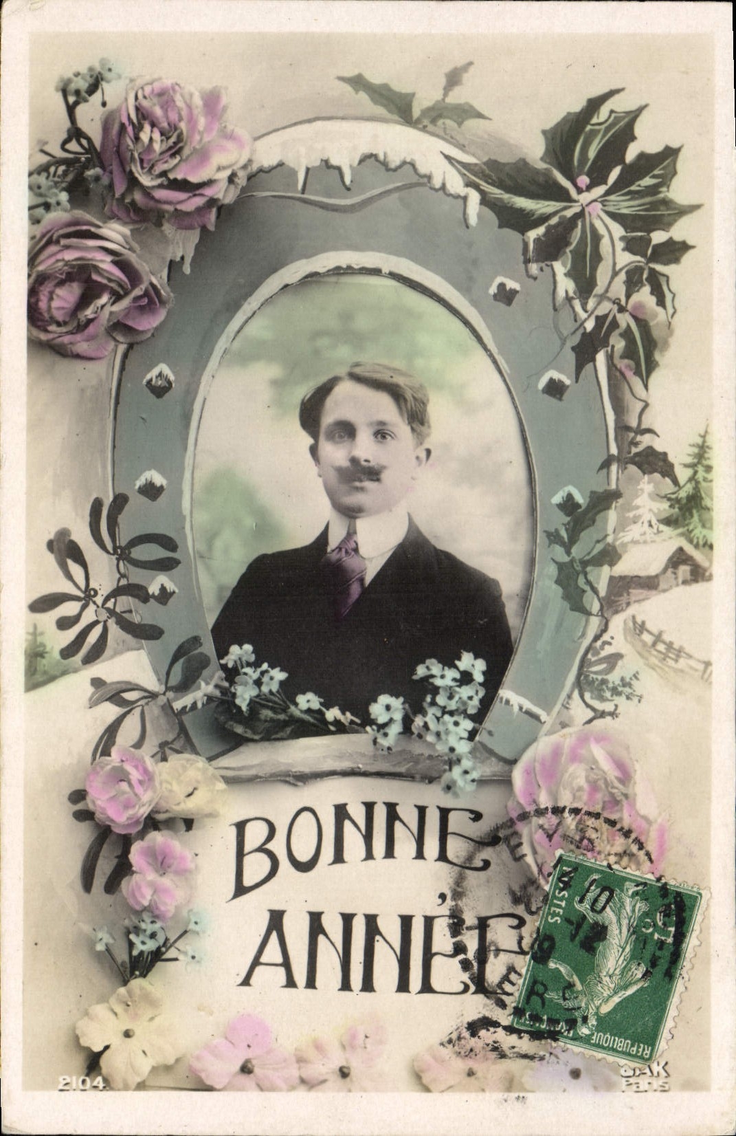 CPA Fantaisie Homme Fer a cheval