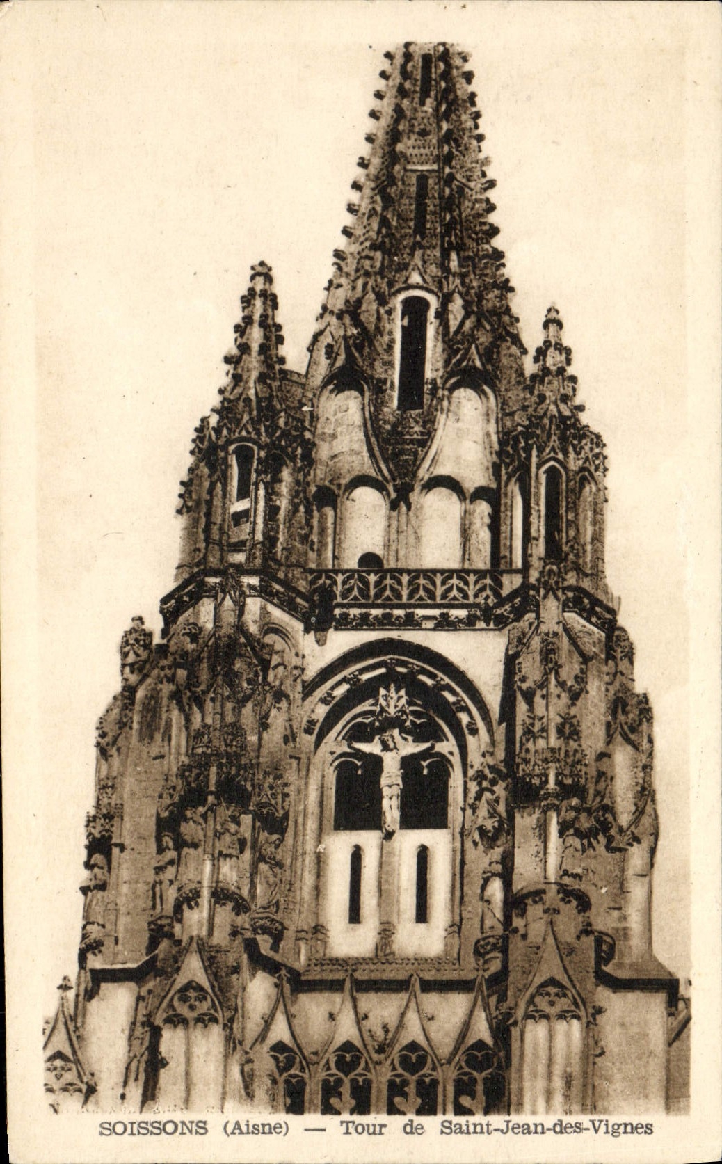 VINTAGE POSTCARD Soissons Turn of Jean Saint of the Vines