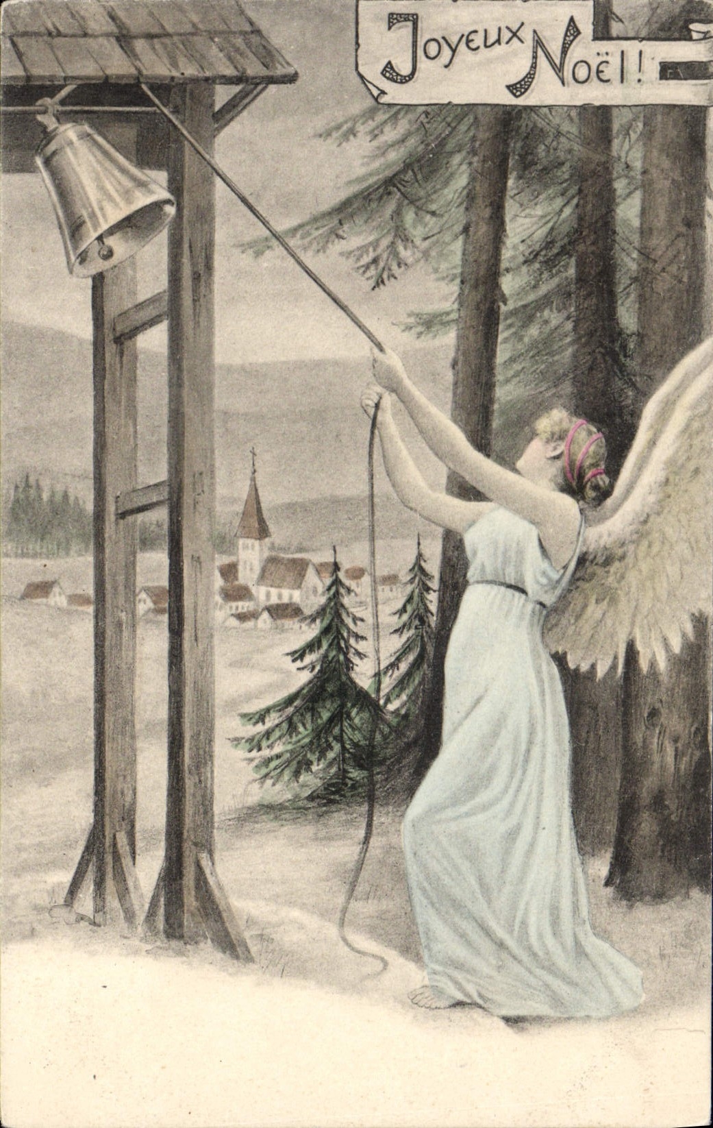 CPA Fantaisie Ange Noel