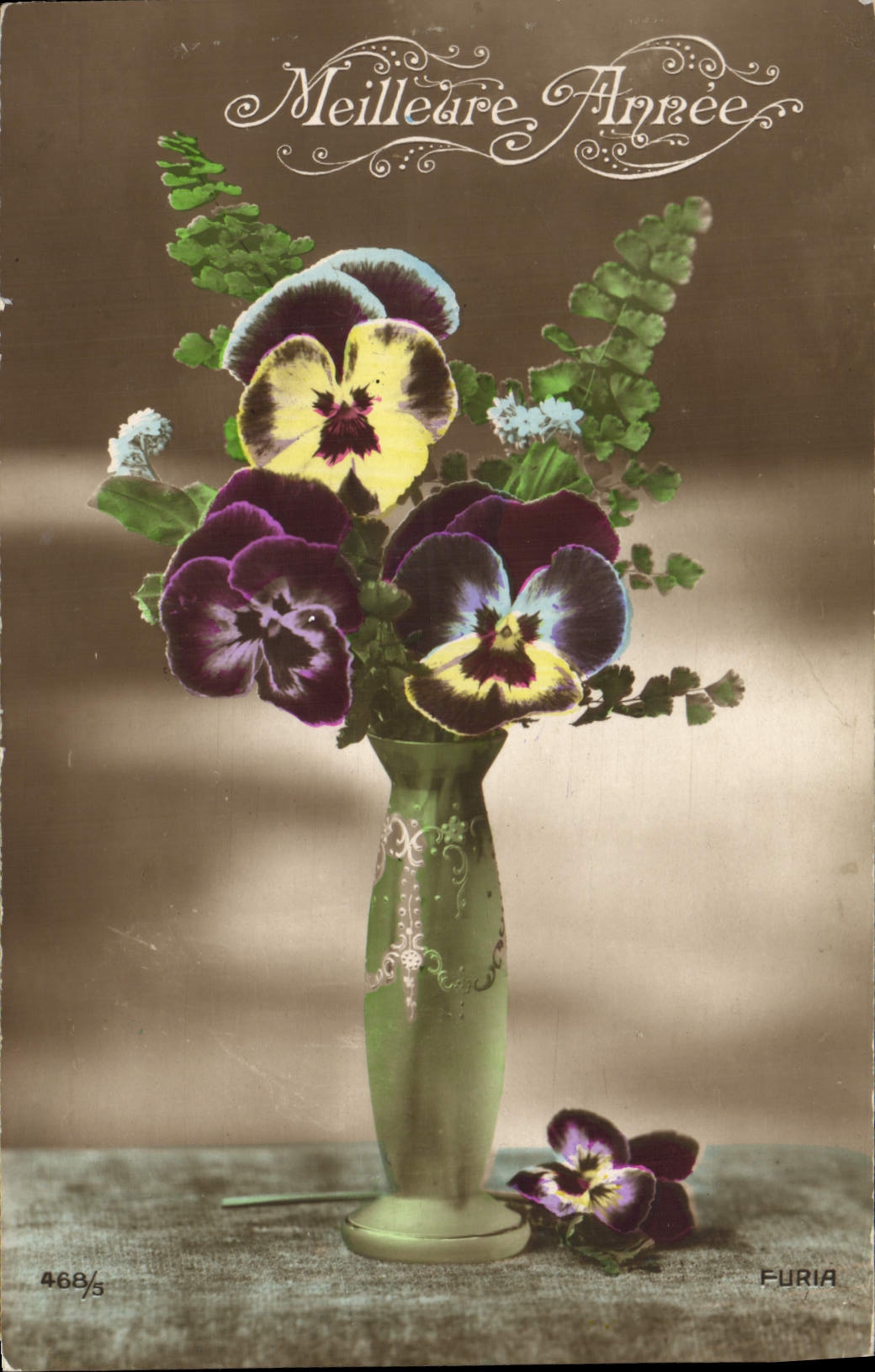 CPA Meilleure Annee Fleurs