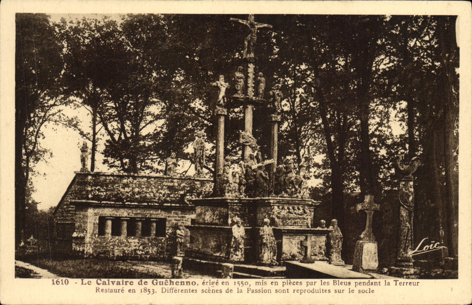 VINTAGE POSTCARD the Martyrdom of Guehenno