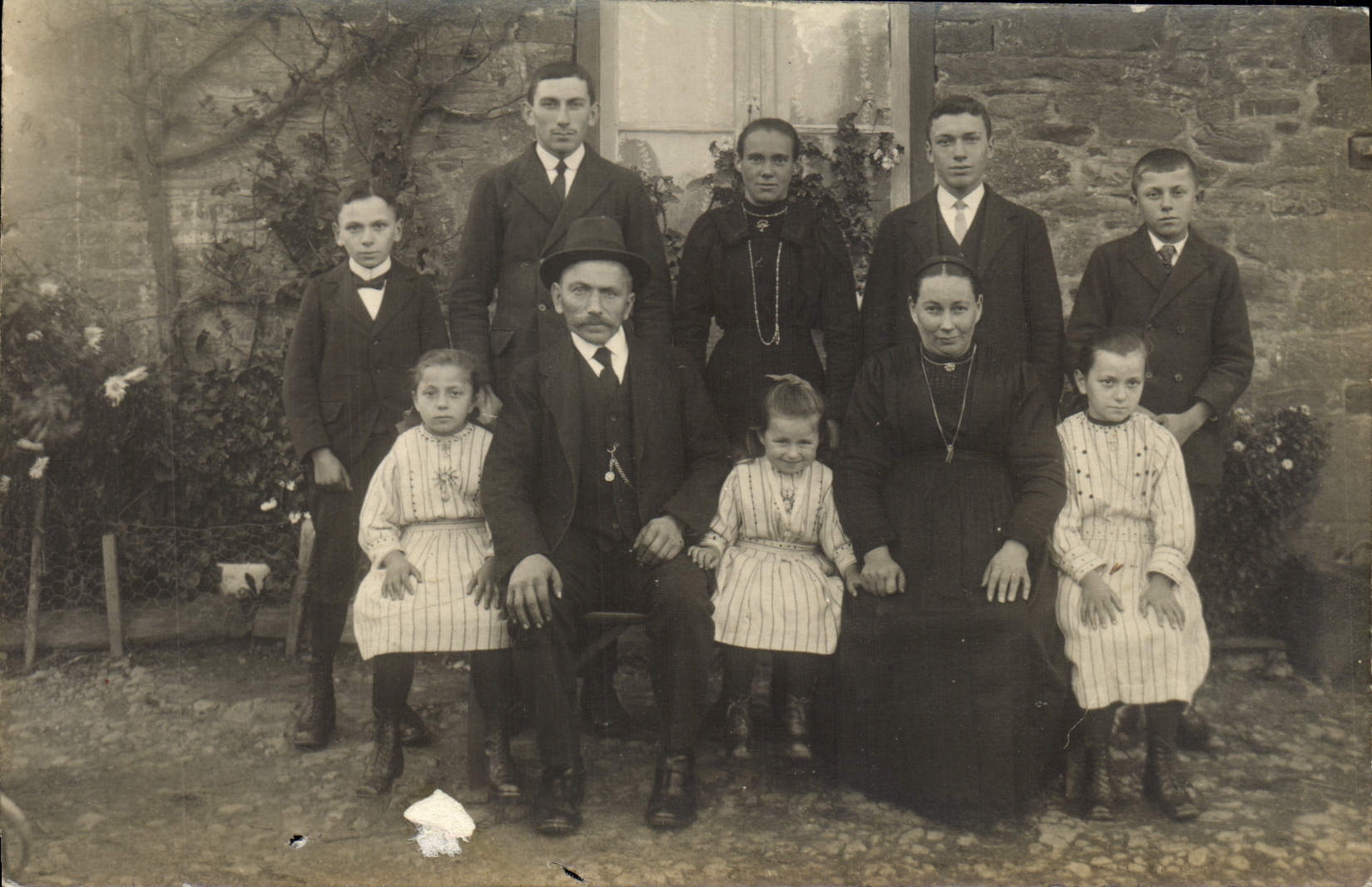 CARTE PHOTO Famille Folklore