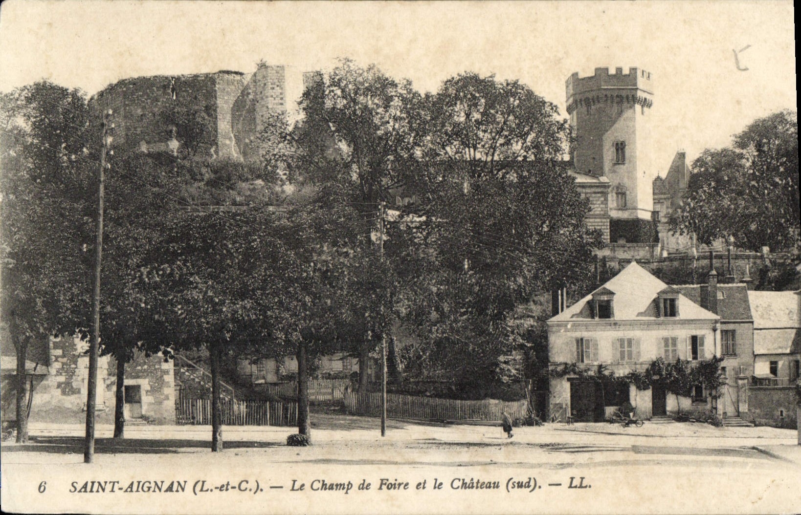 VINTAGE POSTCARD Holy Aingan the Fairground and the Castle