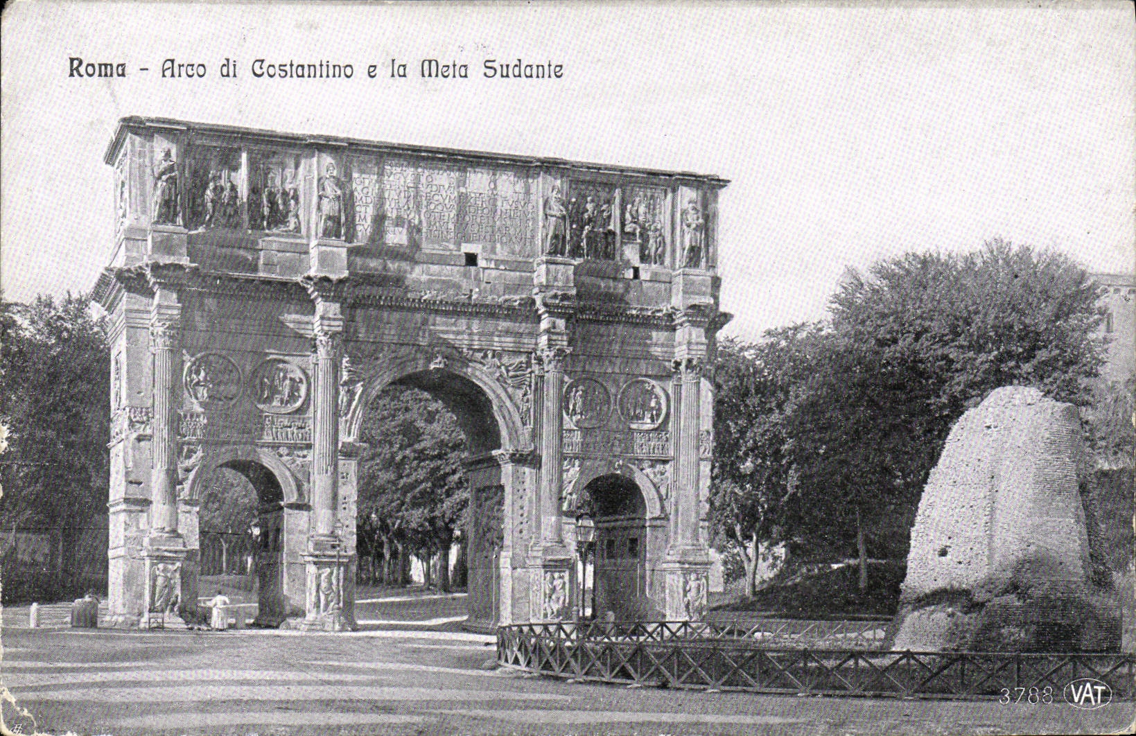 Meta Sudante de Roma Arco di Constantino E de la POSTAL de la VENDIMIA