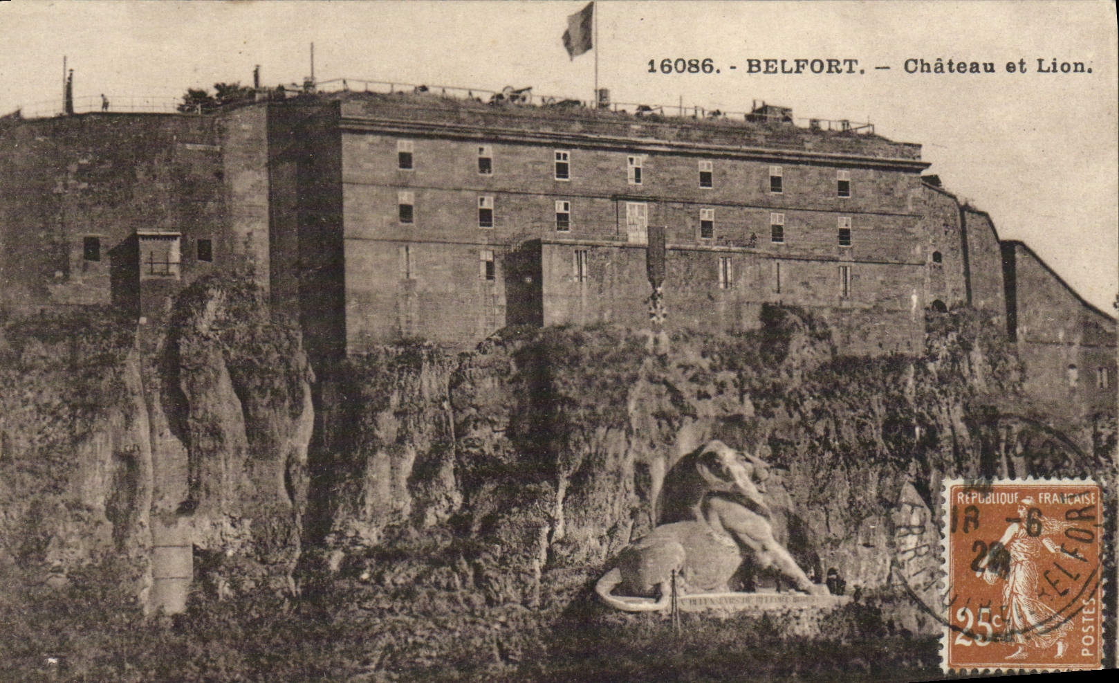 CPA Belfort Chateau et Lion
