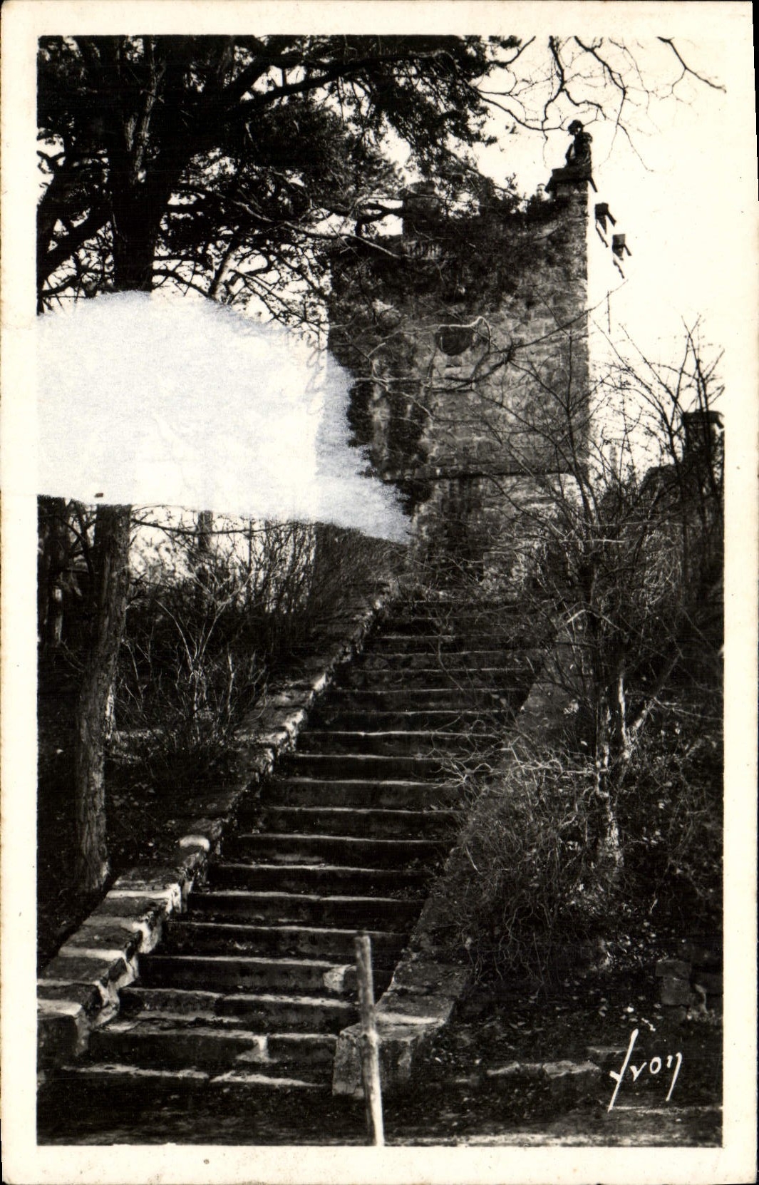 MODERN CARD Fontainebleau the drill the Denecourt Tower