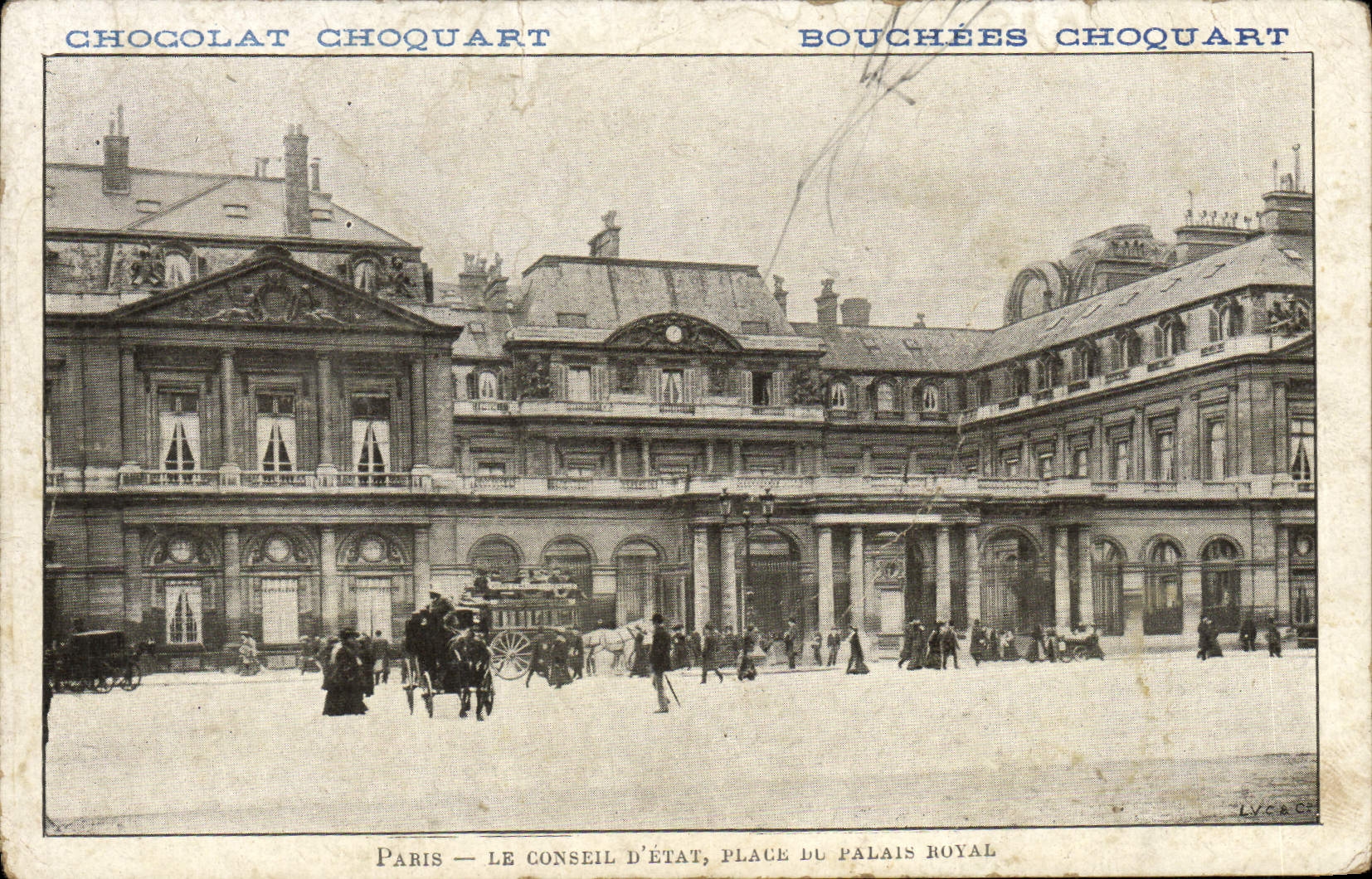 VINTAGE POSTCARD Paris the Council Of State Places Palais Royal