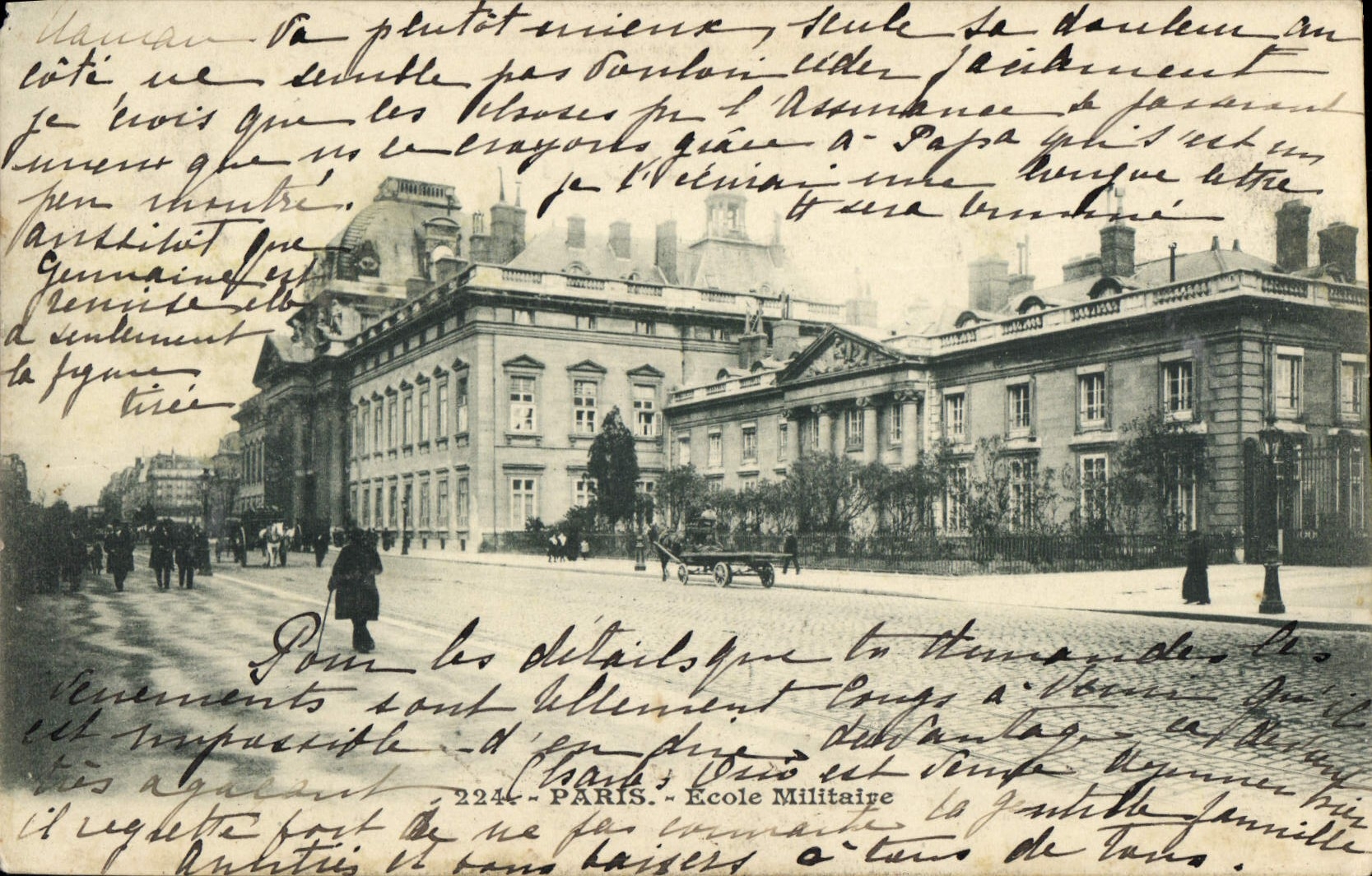VINTAGE POSTCARD Paris Military academy