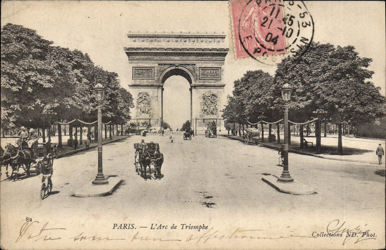 CPA Paris L'Arc de Triomphe