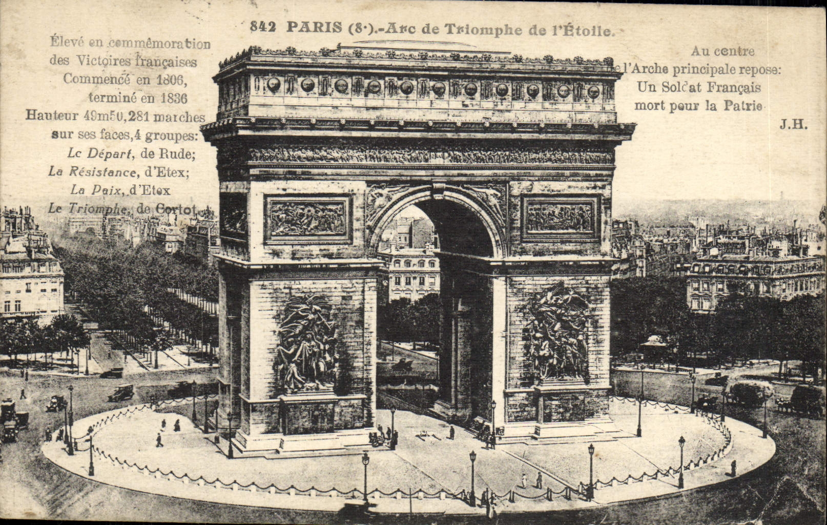 CPA Paris Arc De Triomphe de I'Etoile