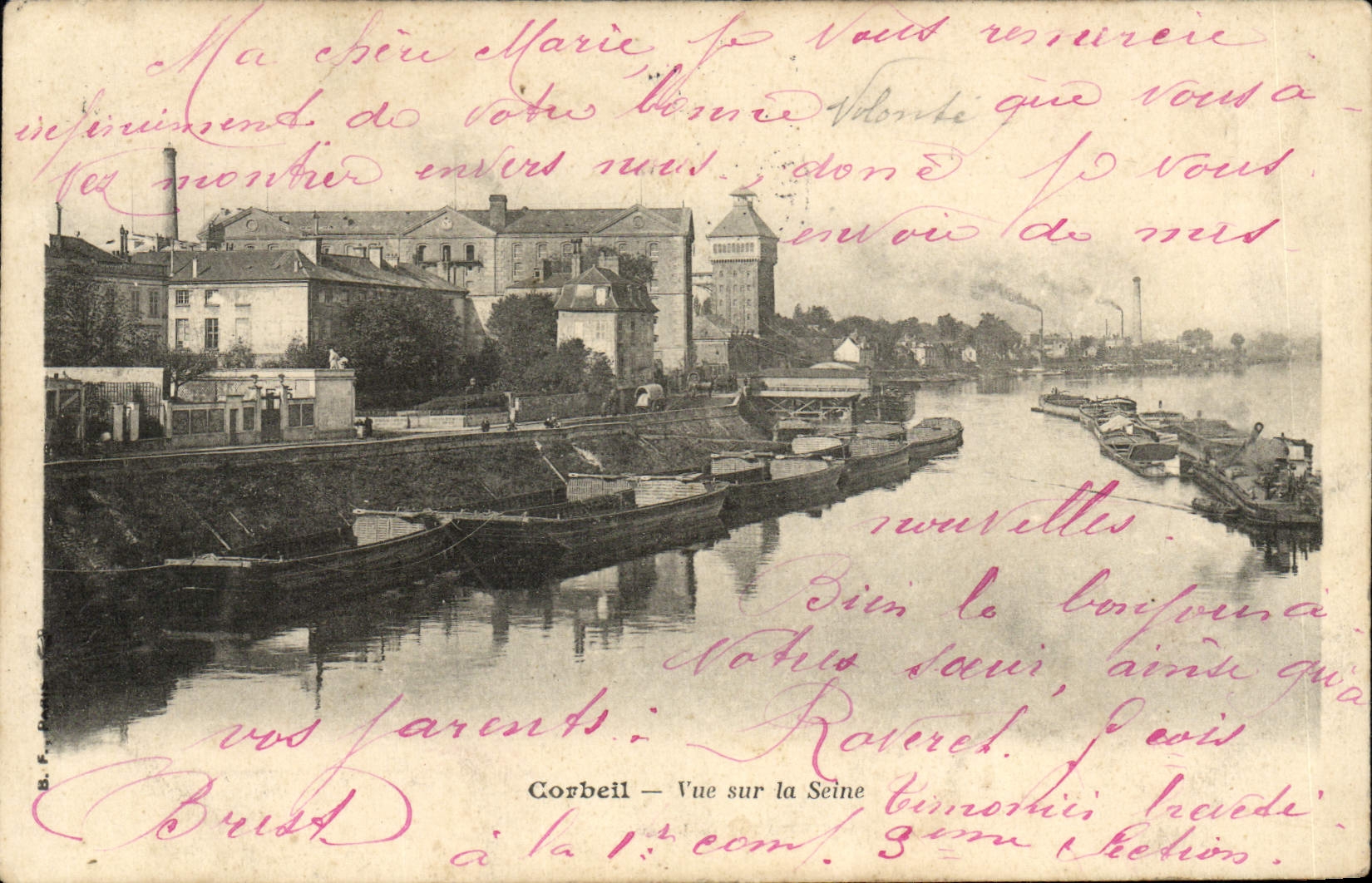 CPA Corbeil Vue Sur La Seine