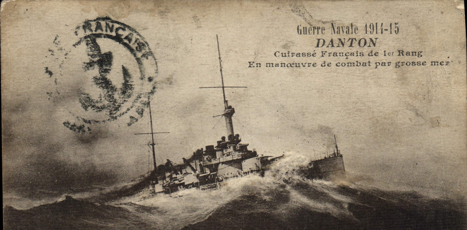 VINTAGE POSTCARD Danton Cuivasse French of ler Row in manoeurvre