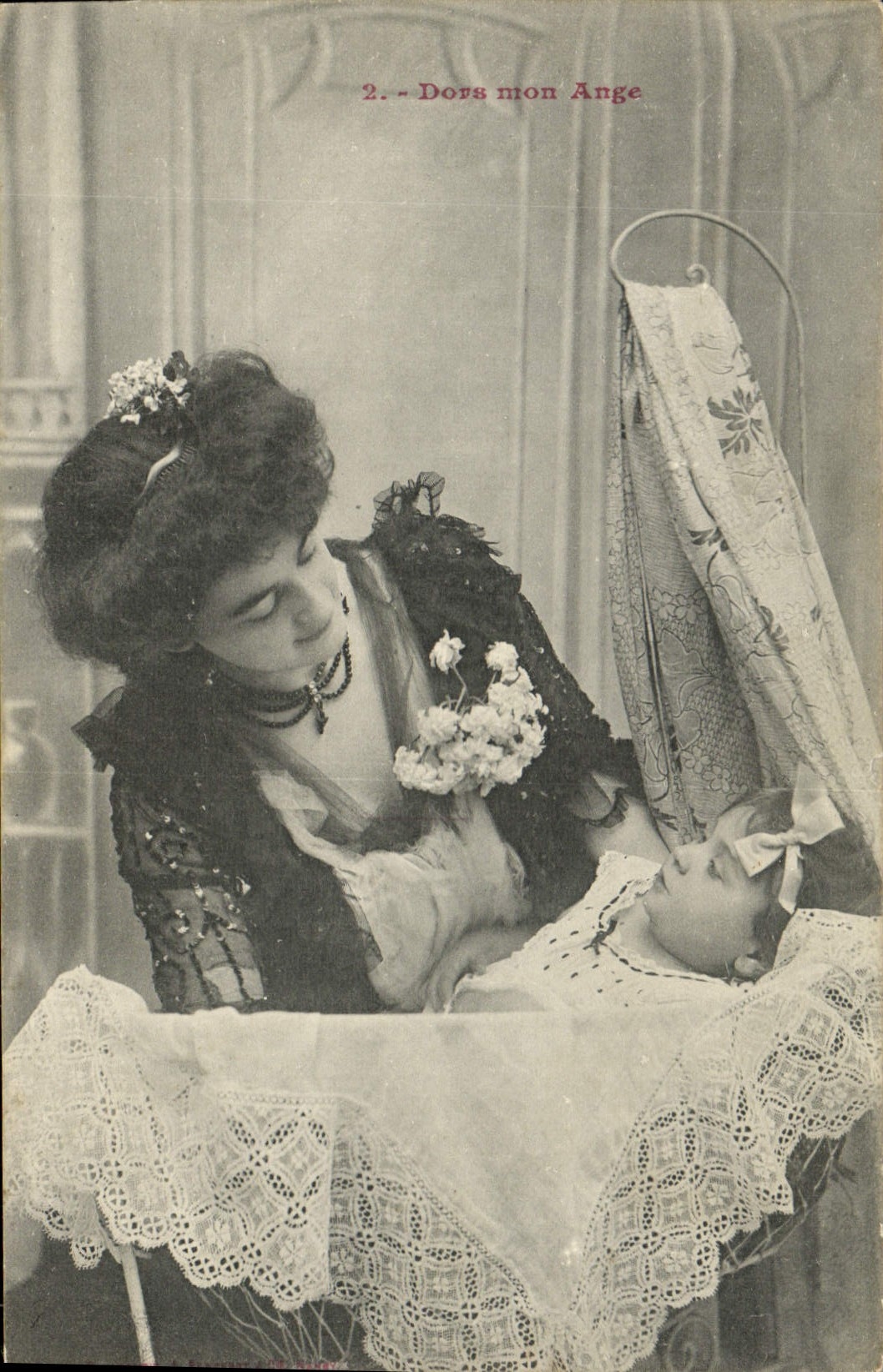 VINTAGE POSTCARD Sleep My Angel Child wife