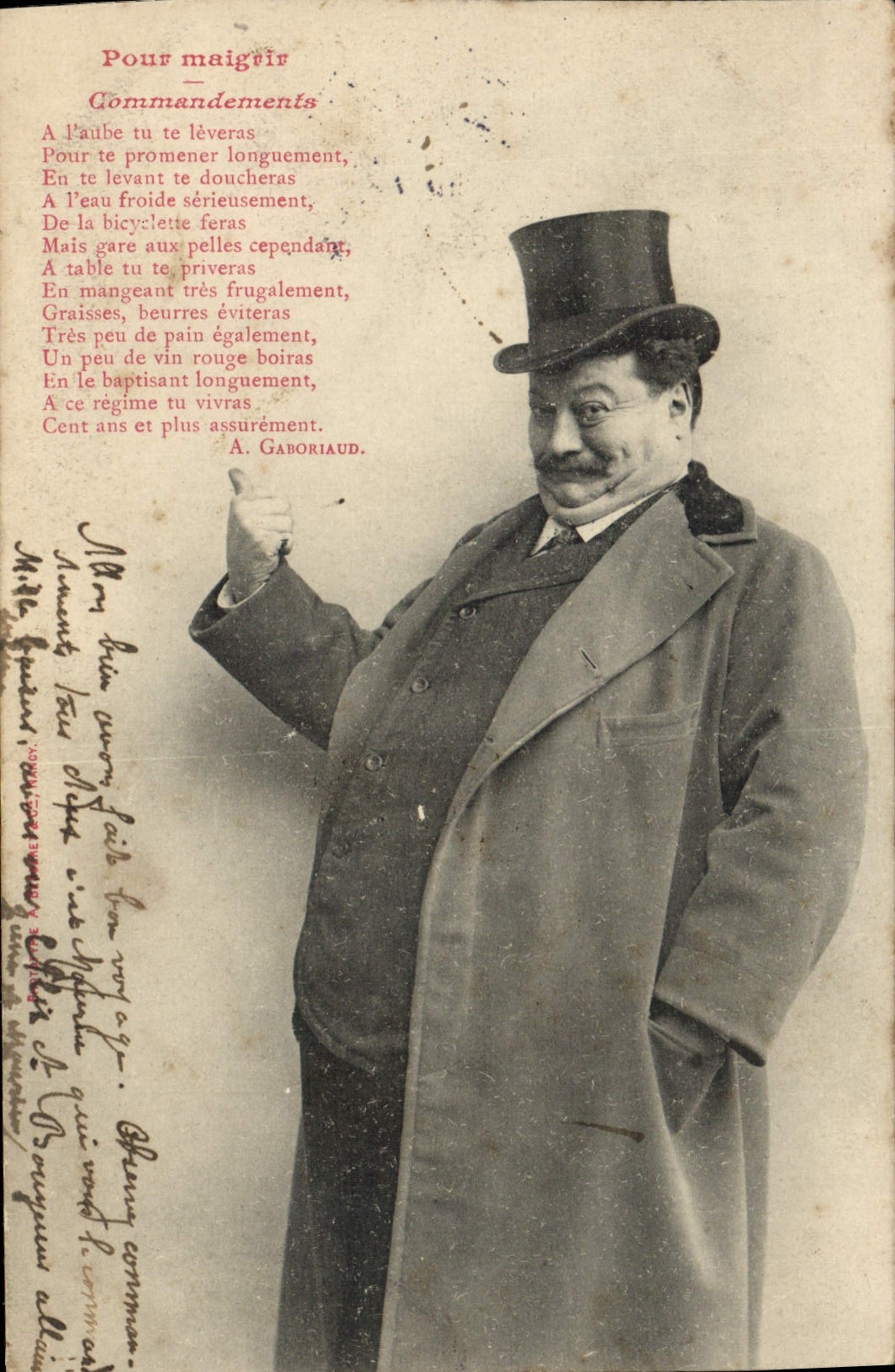 VINTAGE POSTCARD To lose Commands strong Man