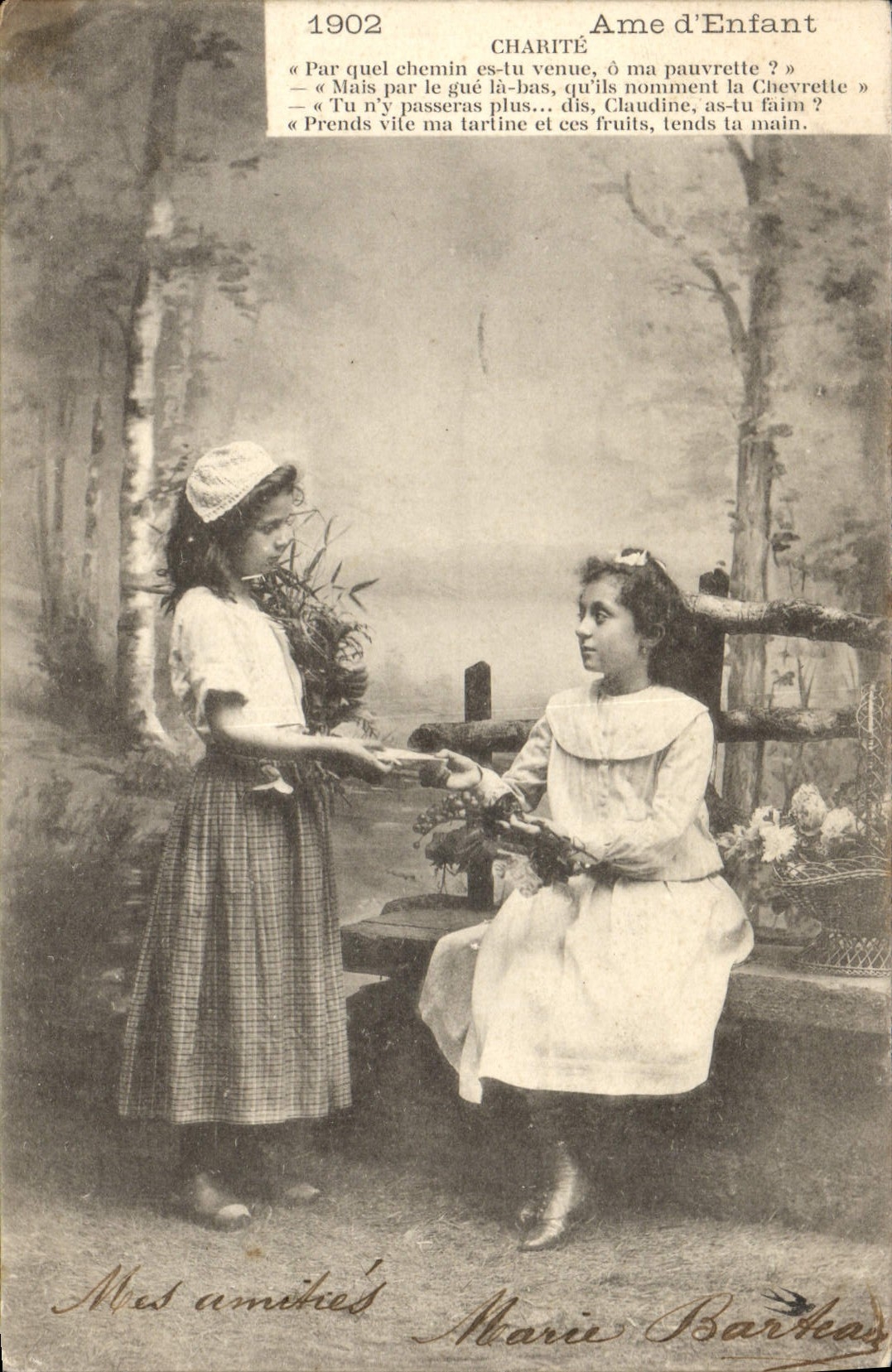 VINTAGE POSTCARD Heart of Child Charity By Which Way Es you Come