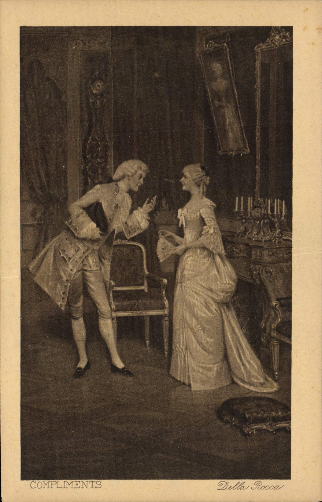 VINTAGE POSTCARD Compliments Della Rocca