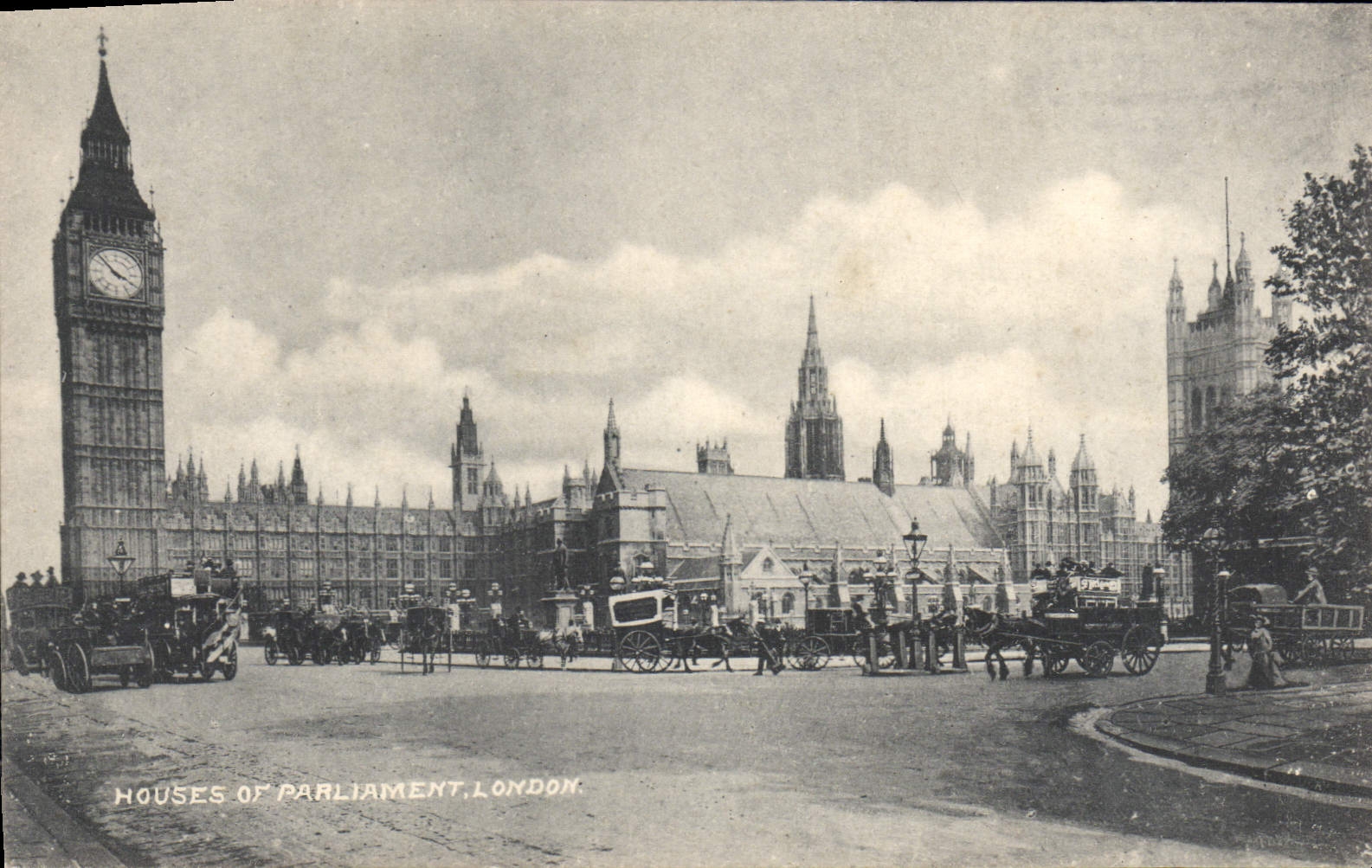 Casas de la POSTAL de la VENDIMIA del parlamento Londres