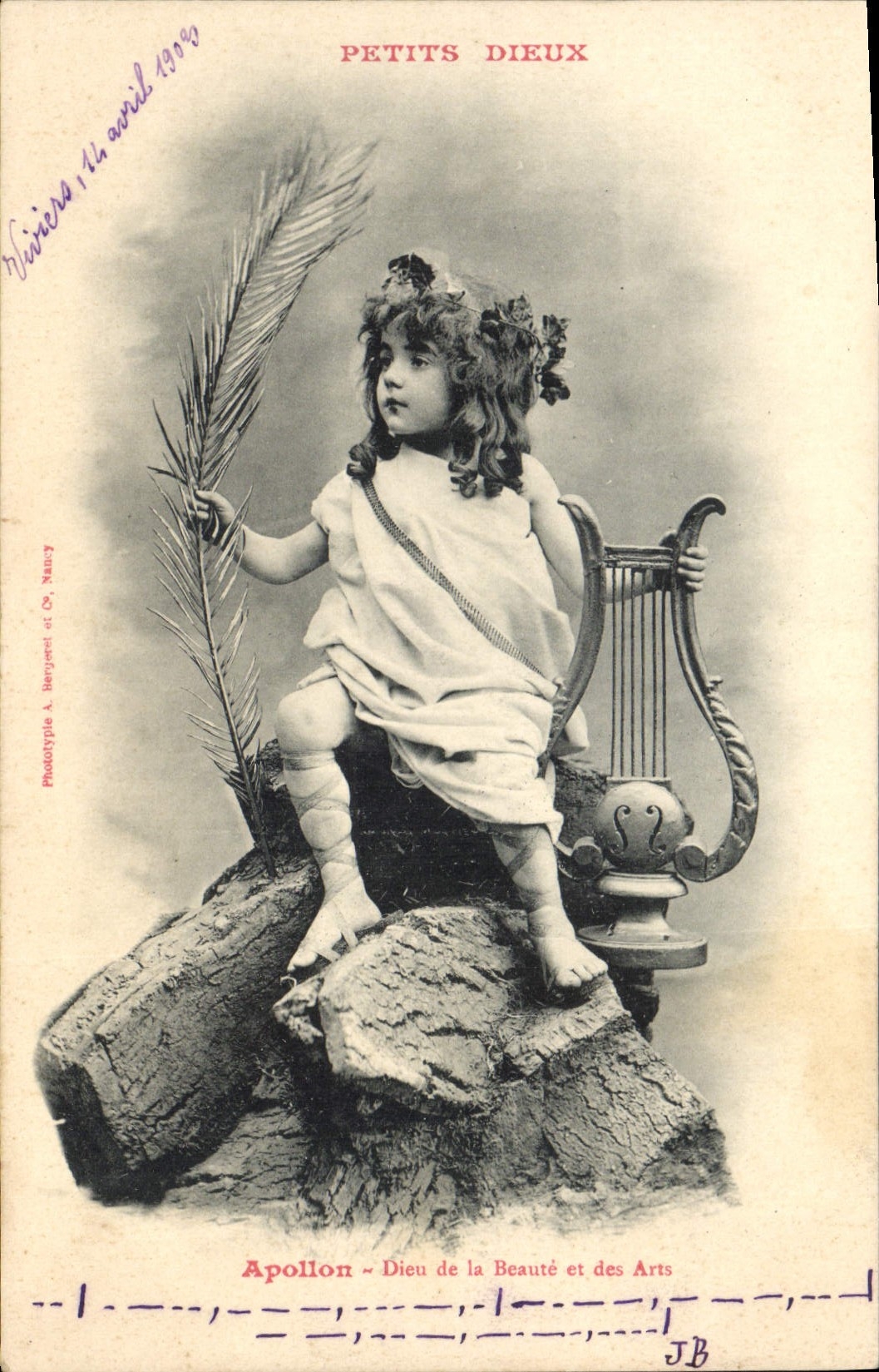 VINTAGE POSTCARD Fantasy Child Small Gods Quadrant Apollo