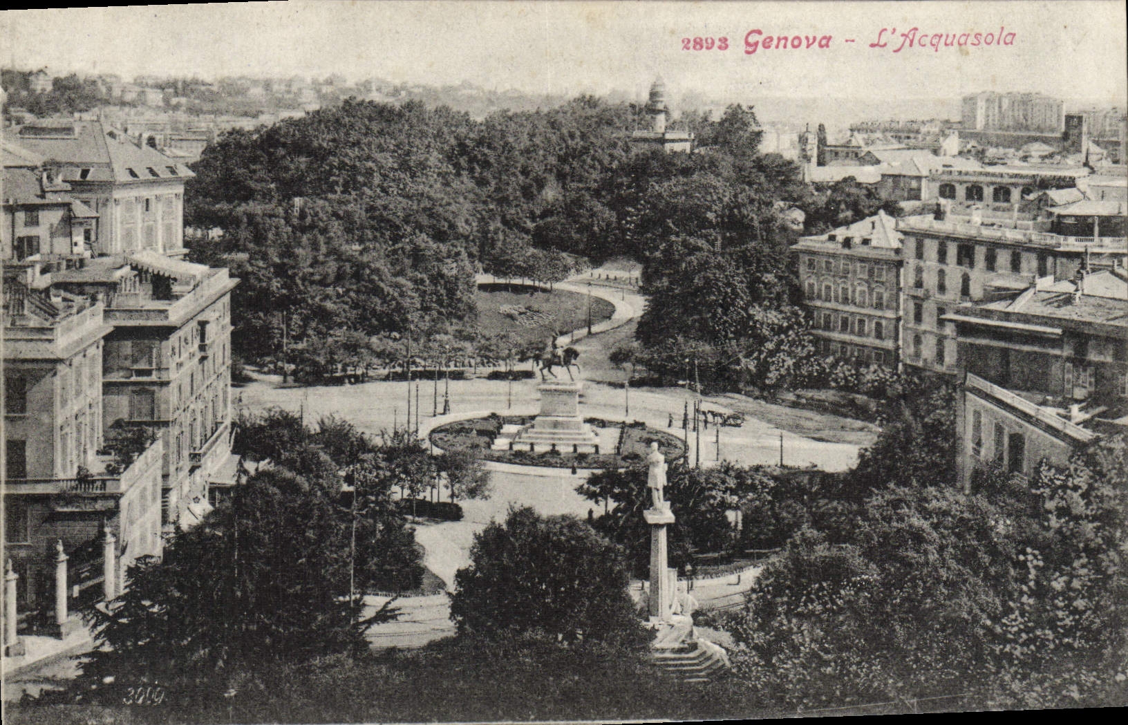 VINTAGE POSTCARD Genova Acquasola