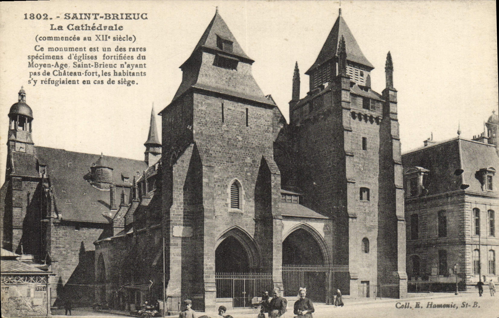 VINTAGE POSTCARD Holy Brieuc the Cathedral Folklore