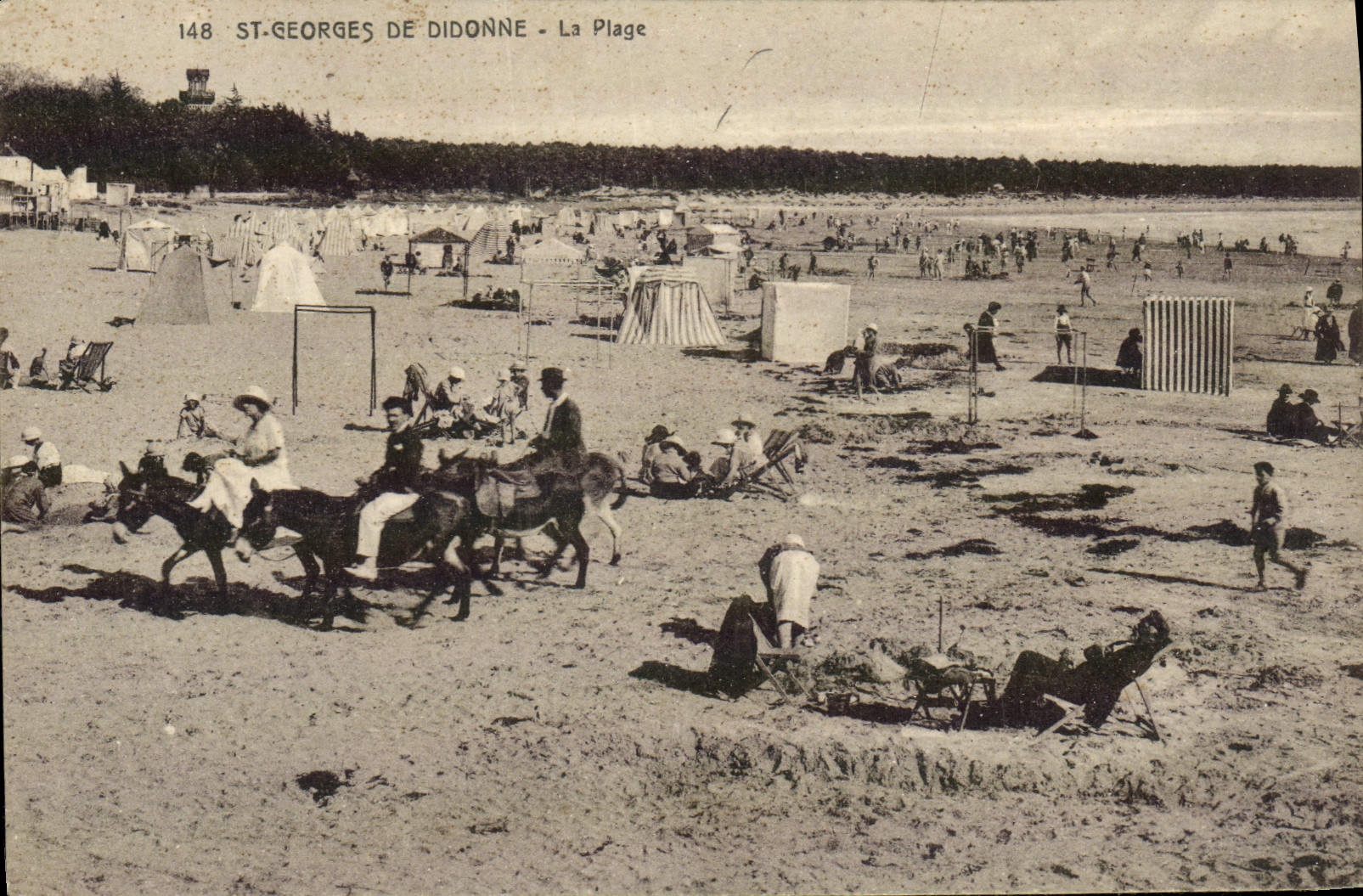 VINTAGE POSTCARD Holy Georges de Didonne the Beach Asses