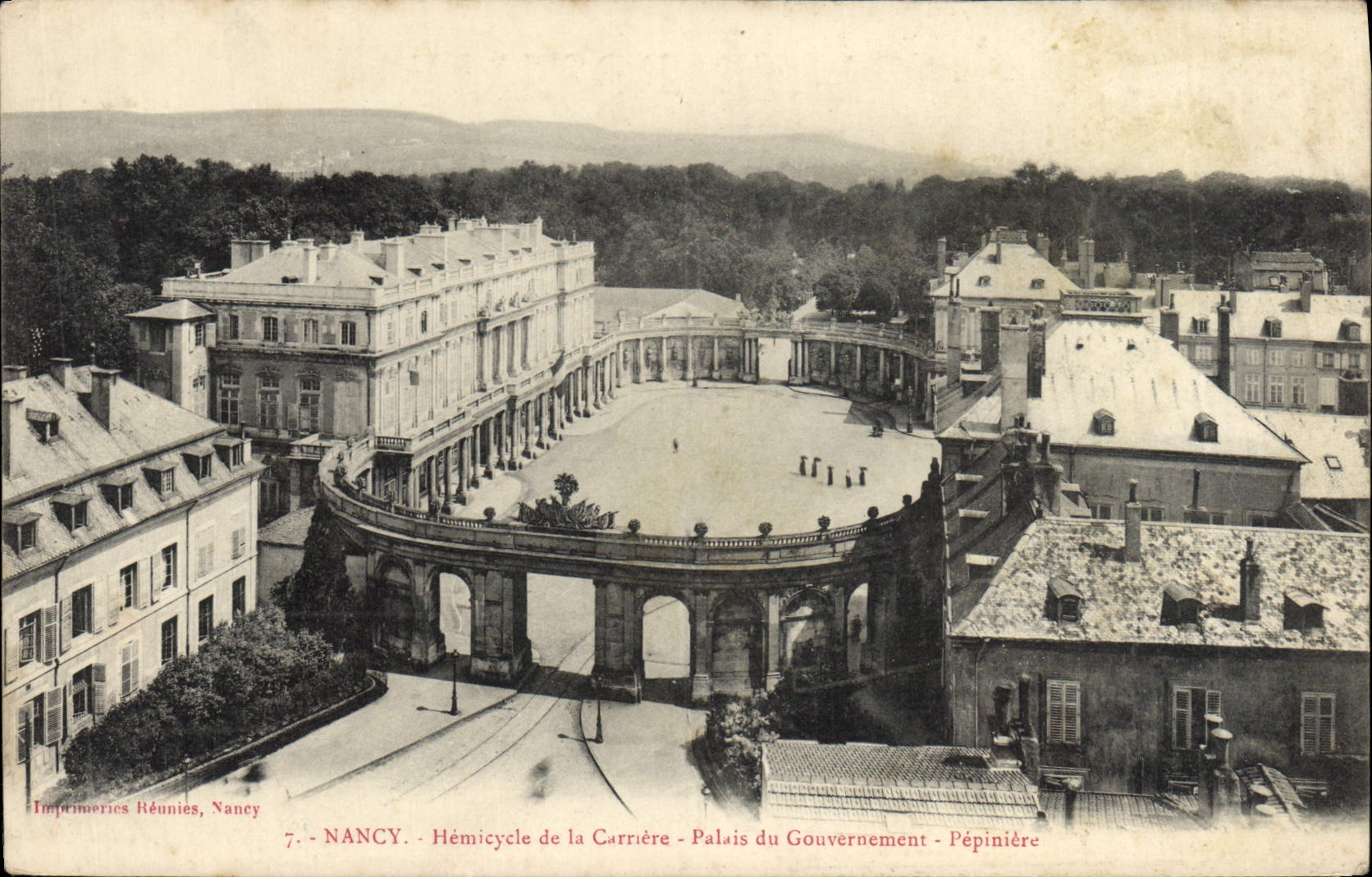 CPA Nancy Hemicycle de la Carriere Palais du Gouvernement Pepiniere