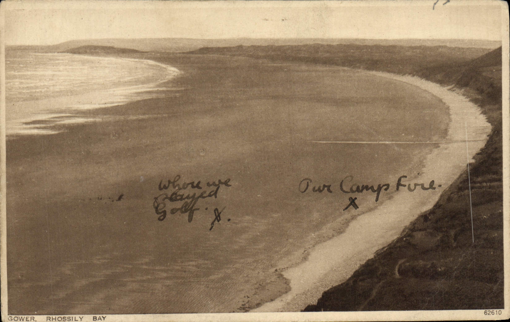 VINTAGE POSTCARD Gower Rhossily Bay