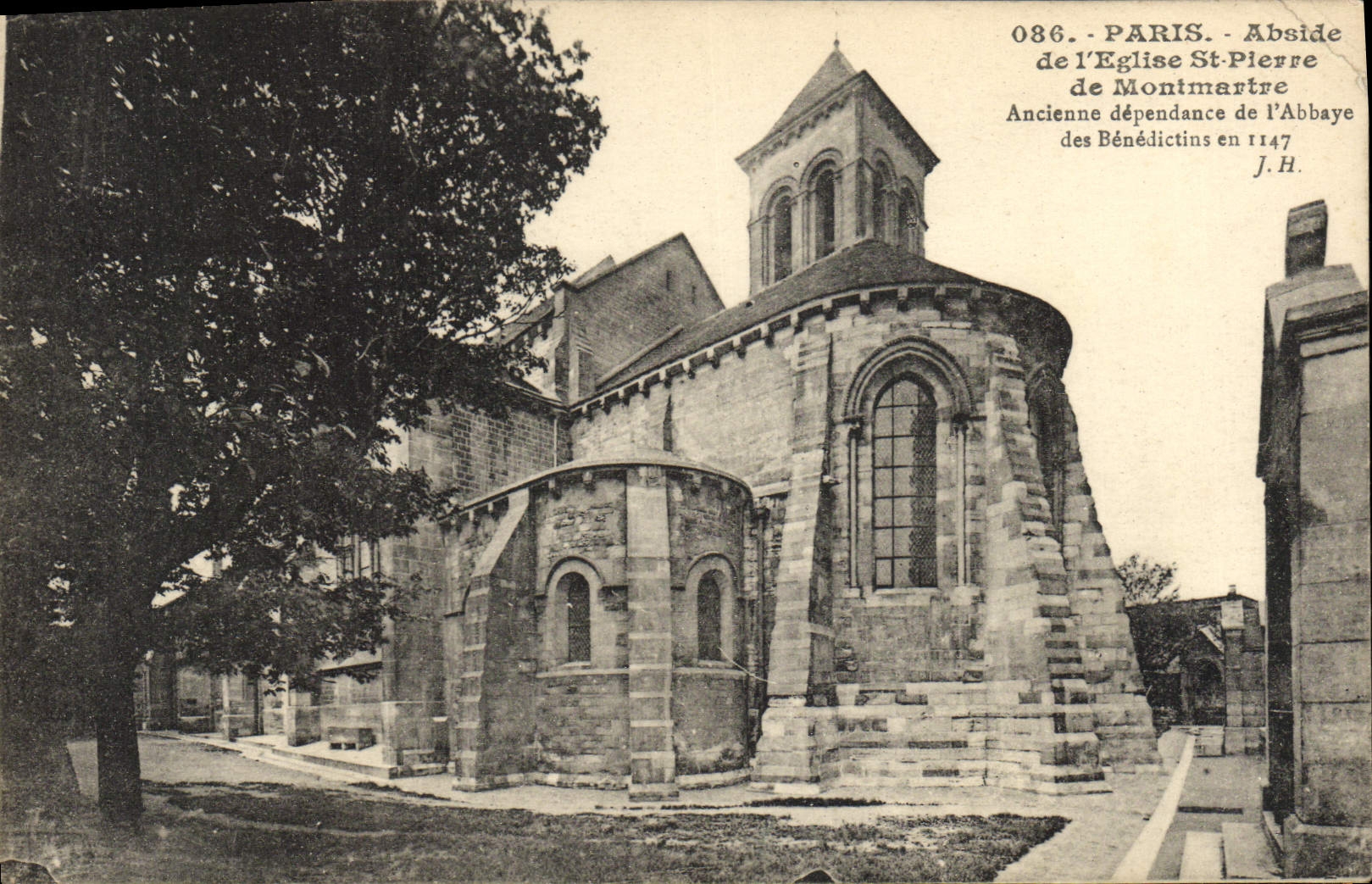 VINTAGE POSTCARD Paris Apse of the Church Saint Pierre of Montmartre Old dependence of the Abbey of the Benedictines