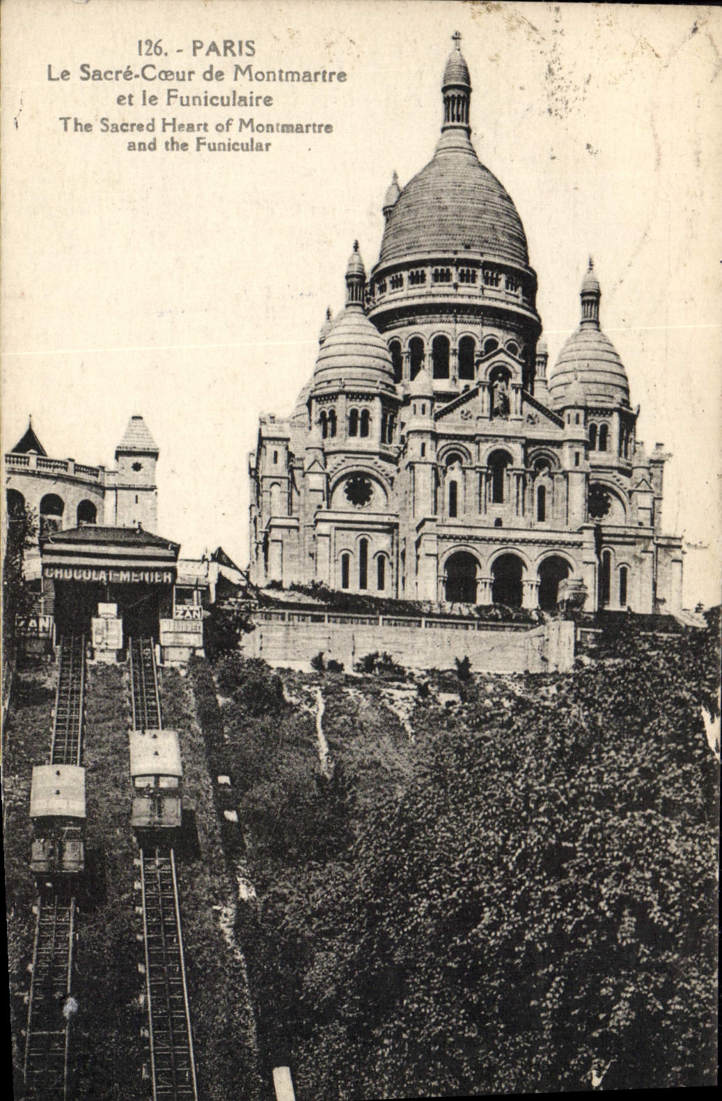 CPA Paris Le Sacre Coeur De Montmartre et le Funiculaire