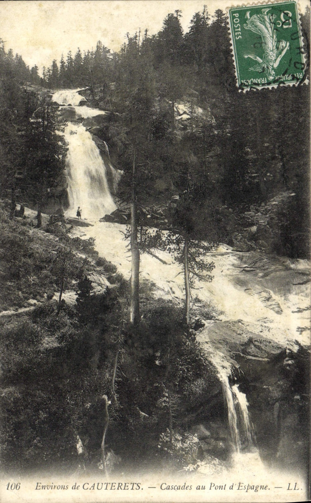 CPA Environs de Cauterets Cascades au Pont d'Espagne