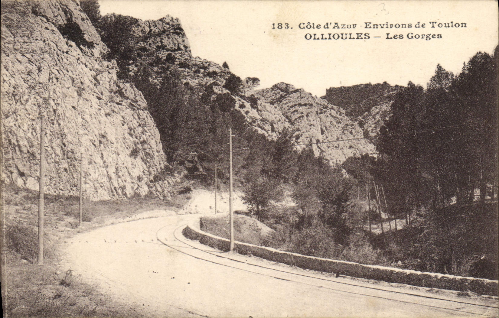 CPA Cote d'Azur Environs De Toulon Ollioules Les Gorges