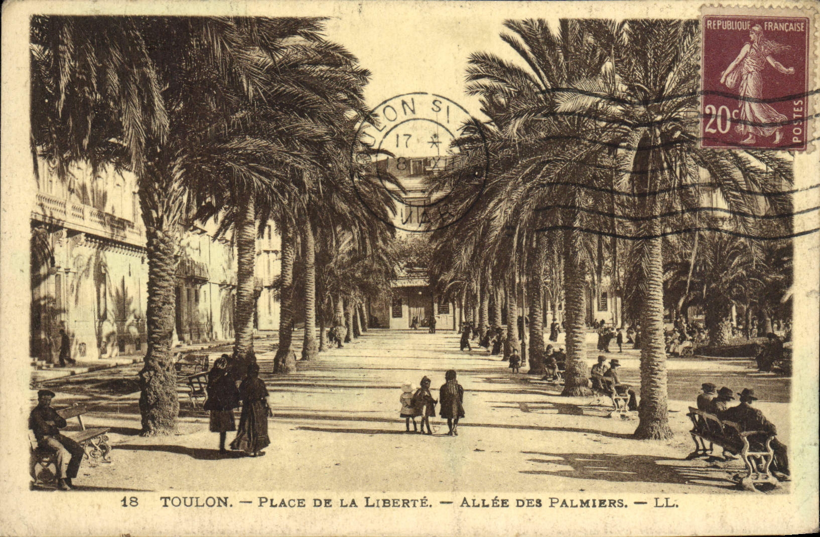 CPA Toulon Place De La Liberte Allee Des Palmiers
