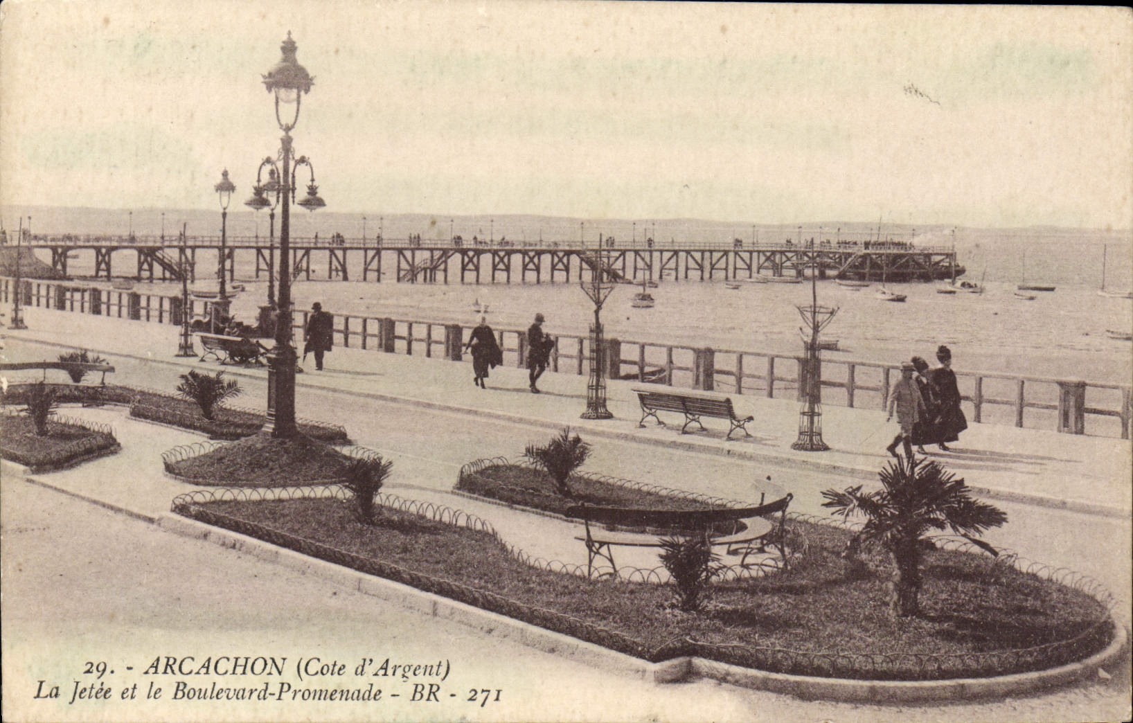 CPA Arcachon La Jetee Boulevard Promenade