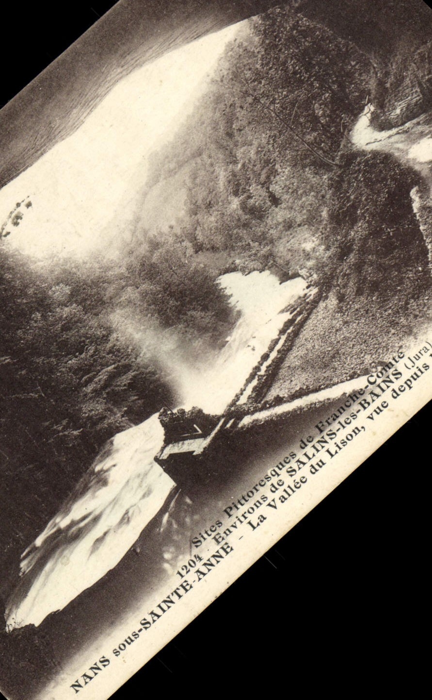 VINTAGE POSTCARD Sitee Piottoresques De Franche Count Environs Saline Les Bains Nans Under Sainte Anne Vallee of Lison