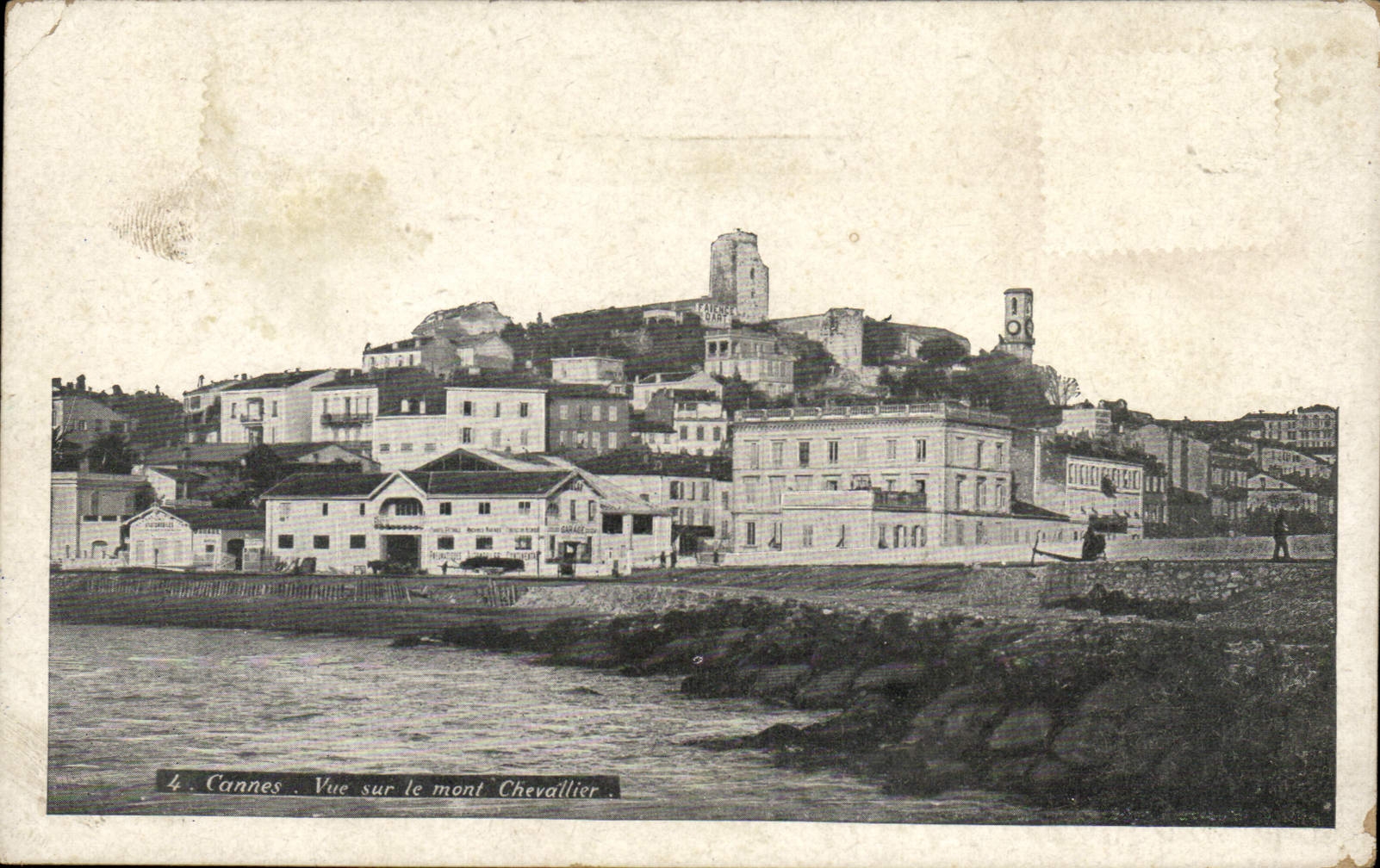 VINTAGE POSTCARD Cannes Seen On the Mount Knight