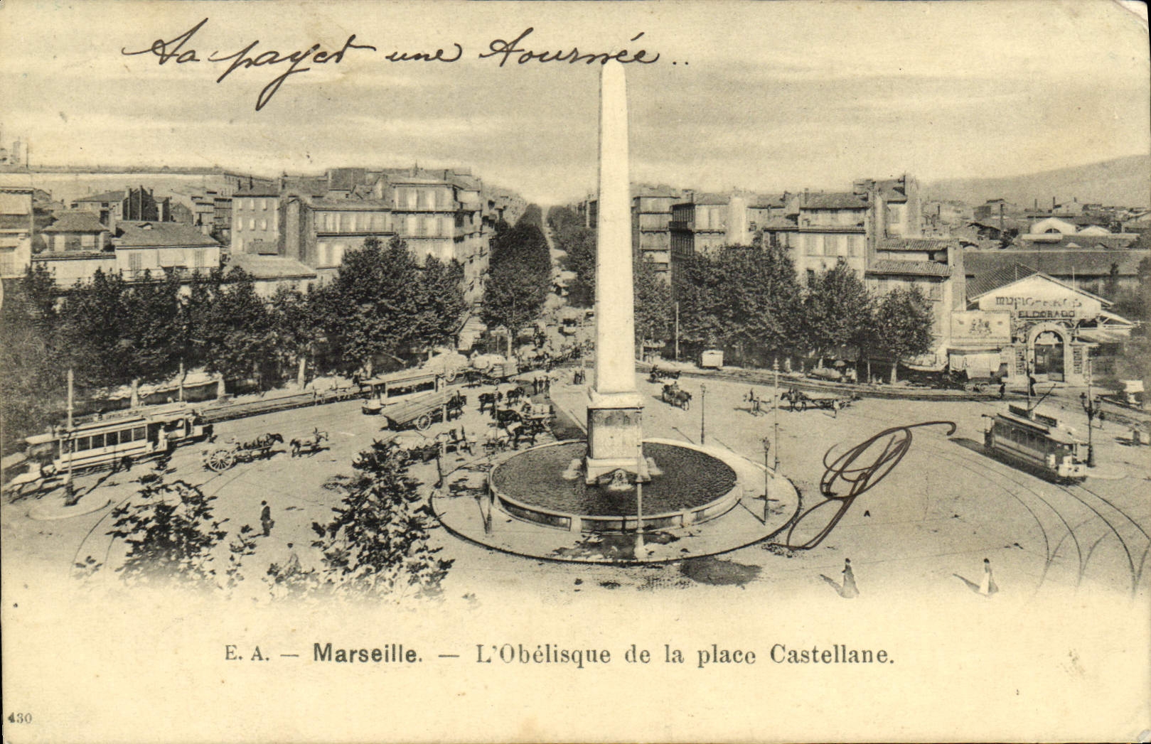 CPA Marseille L'Obelique De La Place Castellane
