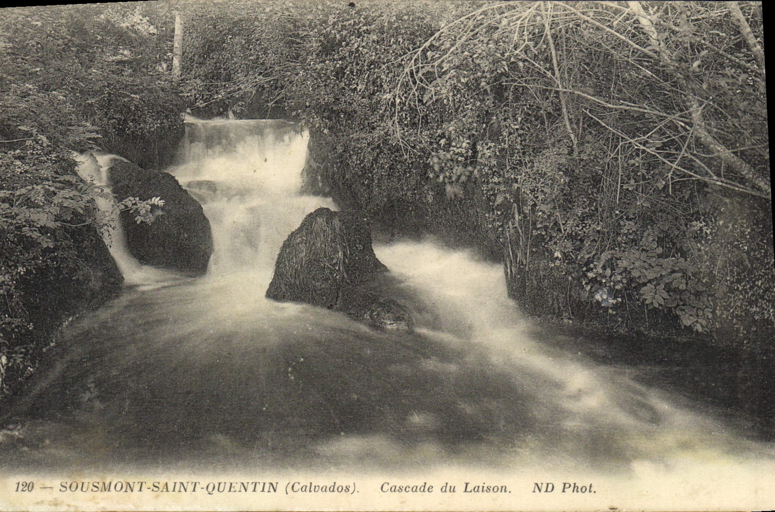 VINTAGE POSTCARD Sousmont Saint Quentin Cascades Of Laison
