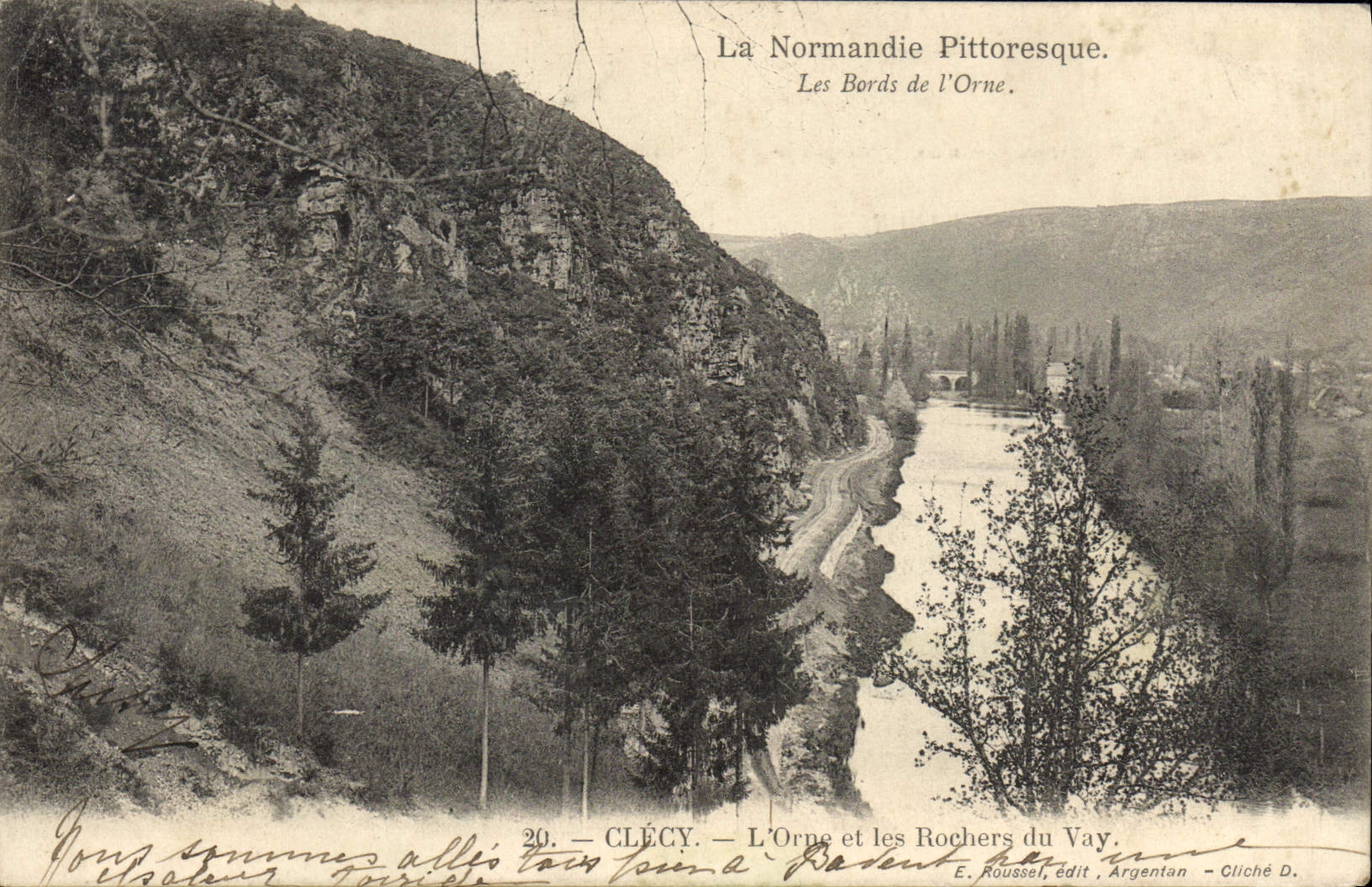 Bordes de la POSTAL de la VENDIMIA Orne de Clecy Orne y rocas de Vay