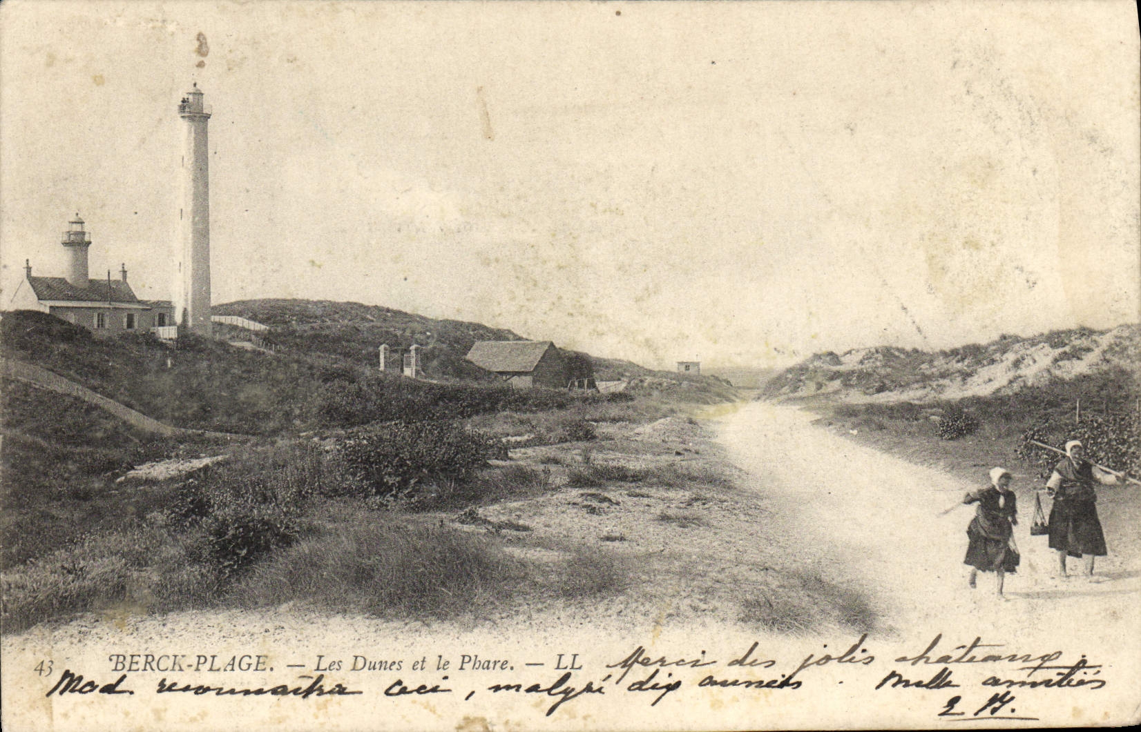 CPA Berck Plage Les Dunes Et Le Phare