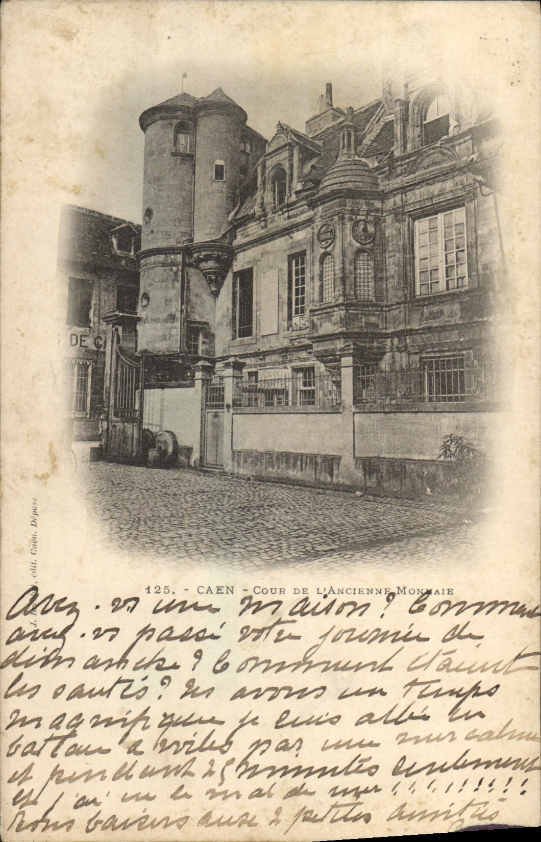VINTAGE POSTCARD Caen Court Of the Old Currency